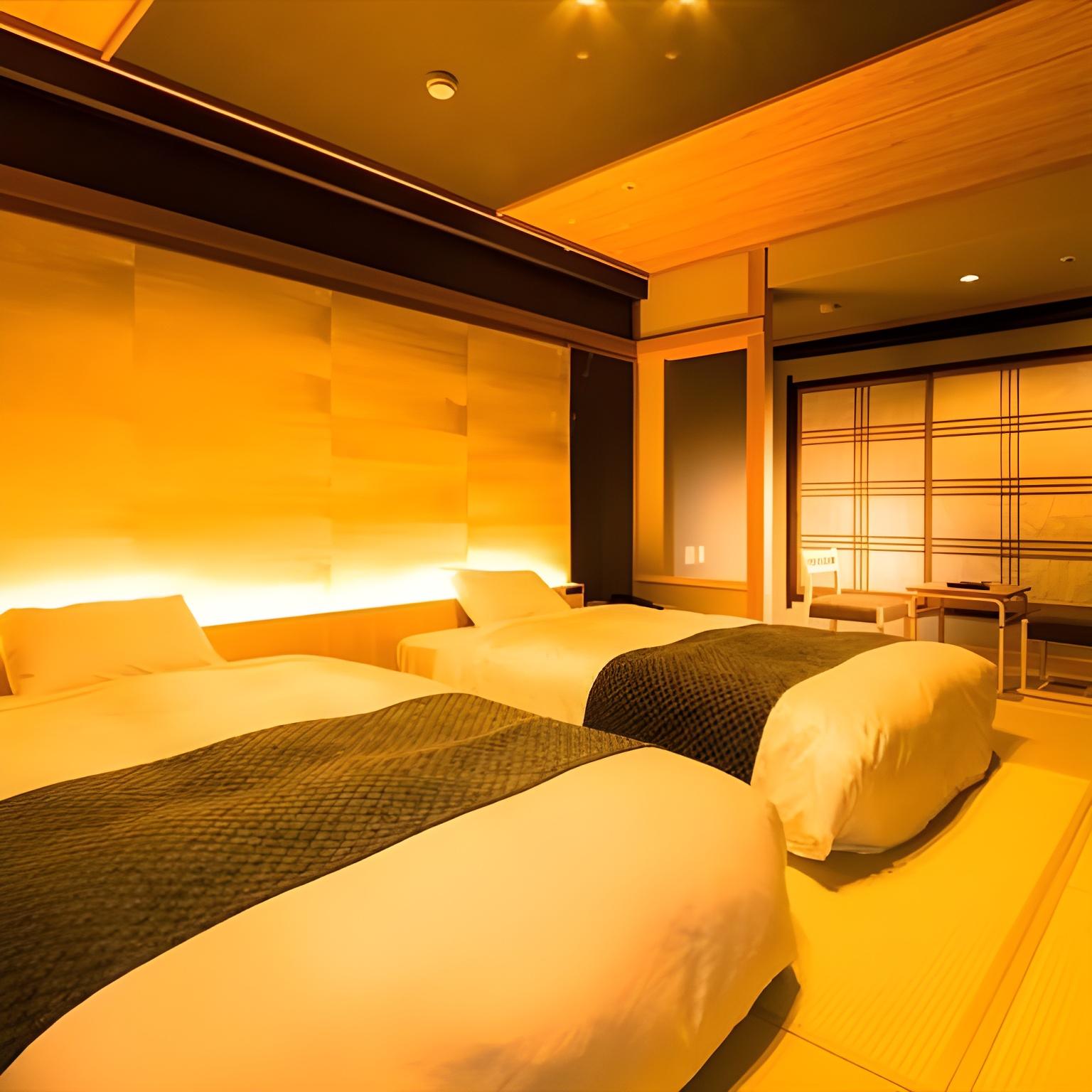 Japanese, Modern, Twin Beds