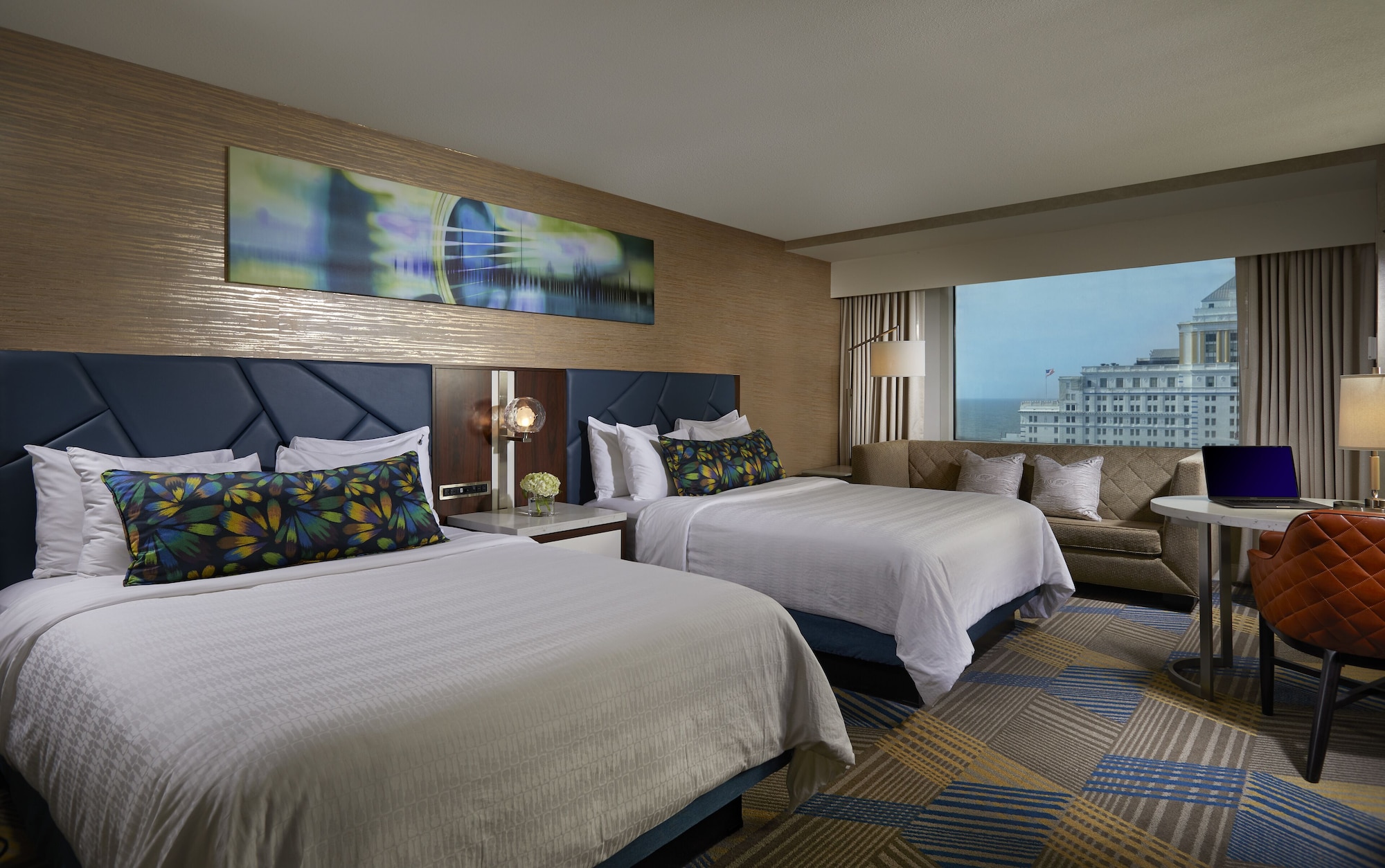 OCEAN, 2 QUEEN BEDS, SOUTH TOWER