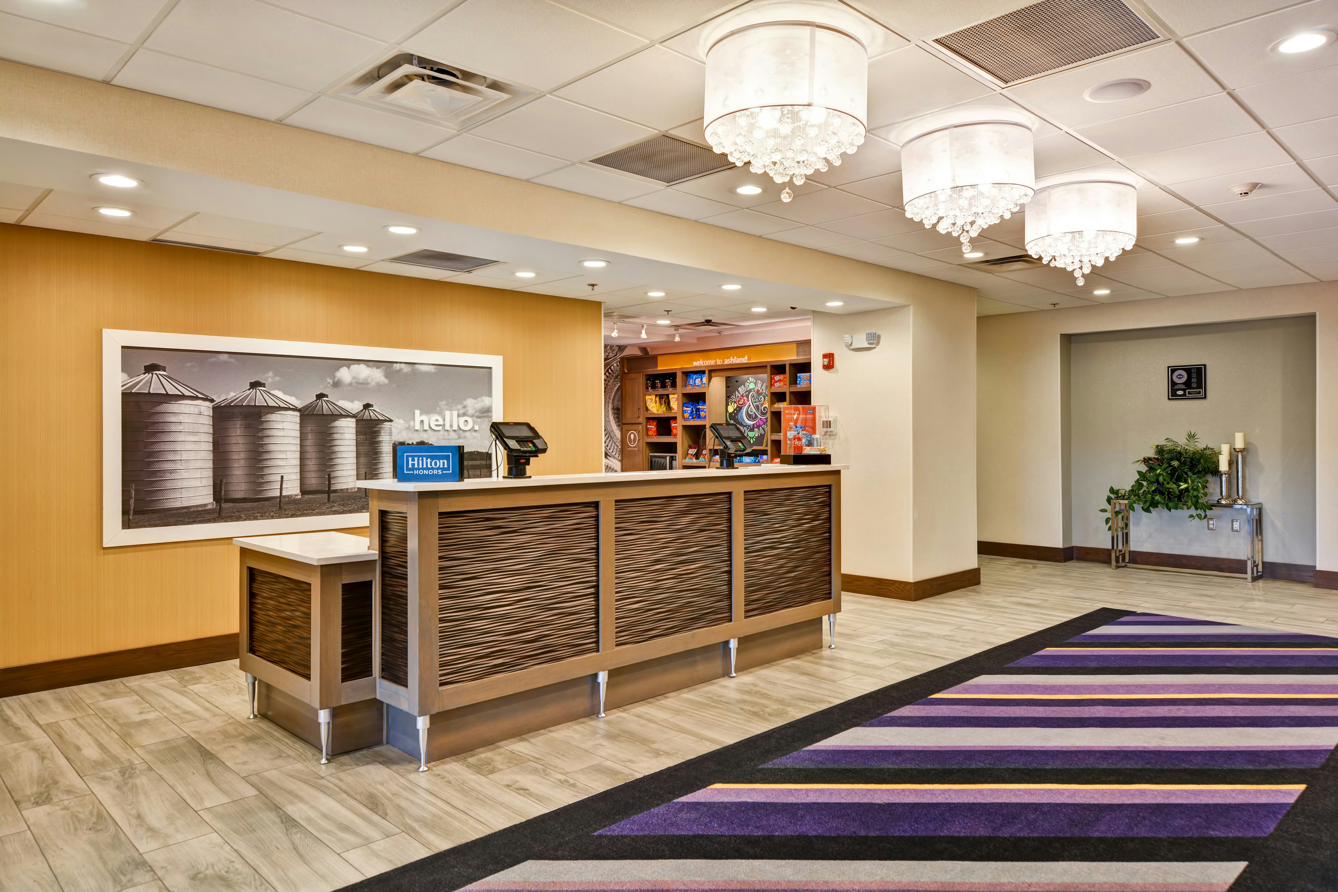 Lobby at Hampton Inn & Suites Ashland, ASHLAND - OH