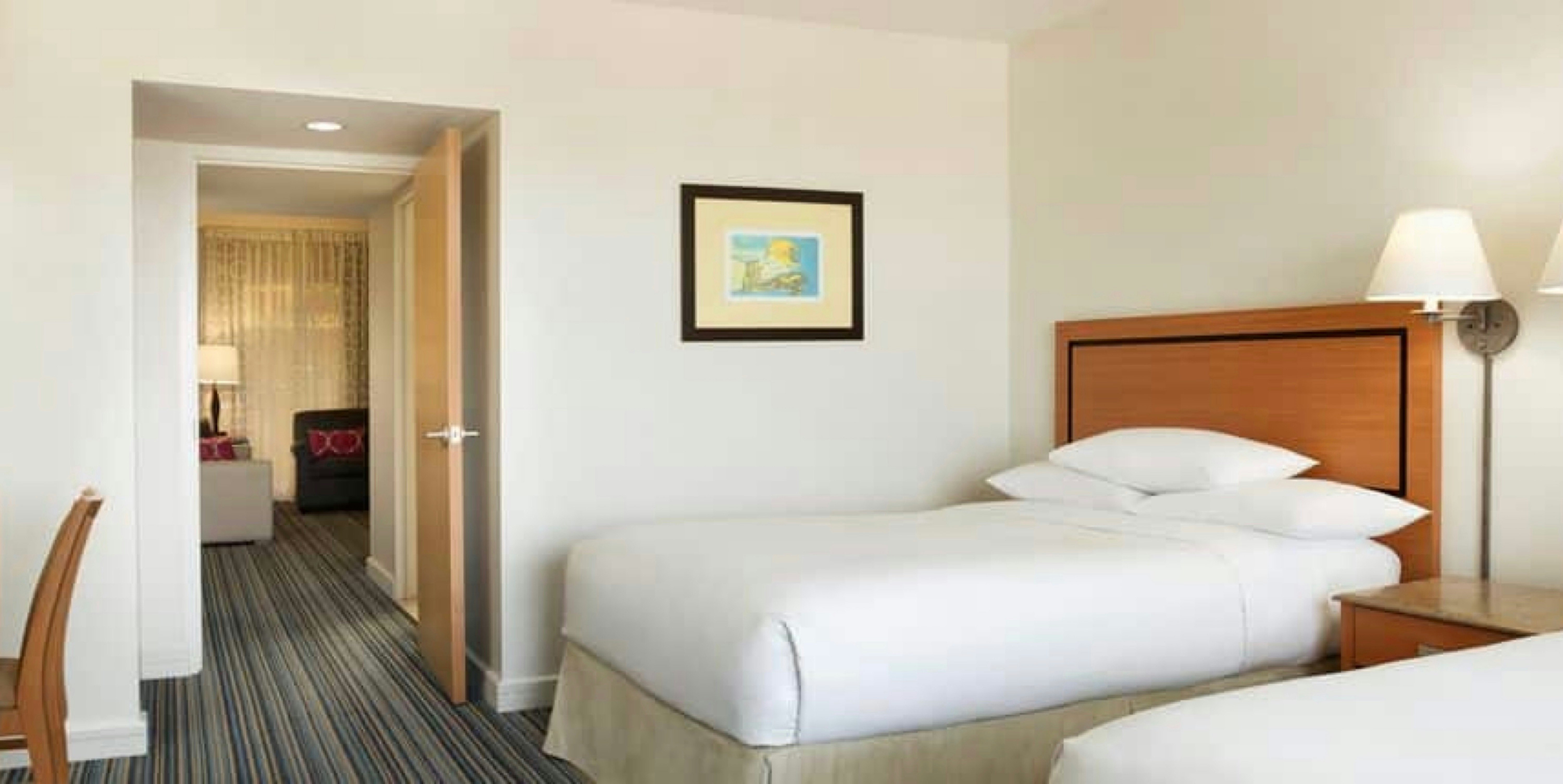 suite, 2 double beds, partial ocean view