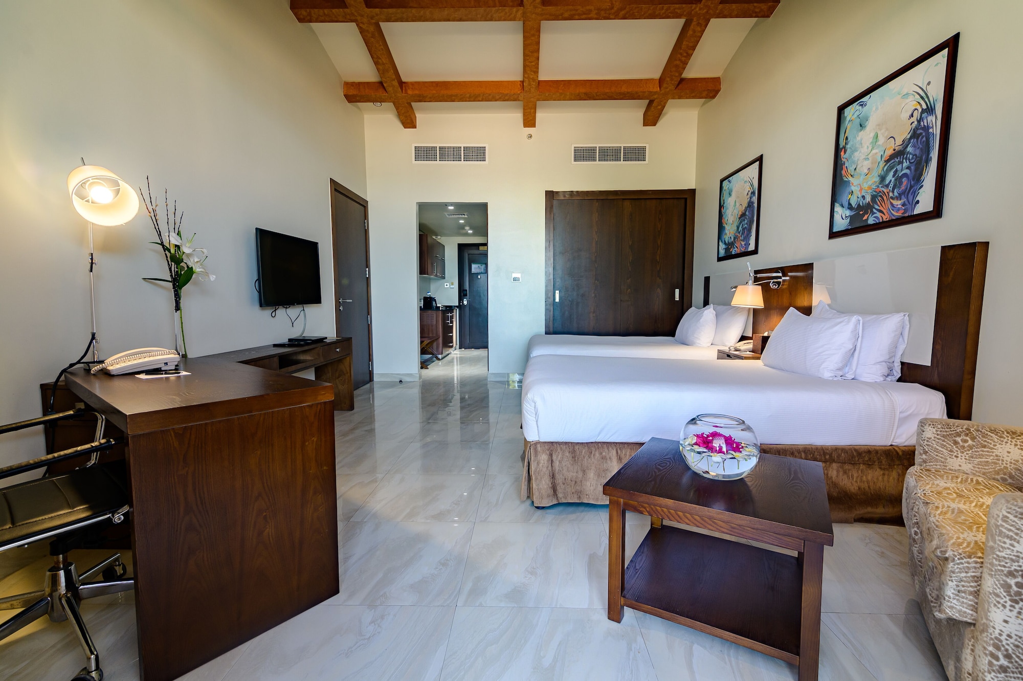 Premium, Chalet, Twin Beds, Beach Front, Terrace, Danat Jebel Dhanna Resort 2/4