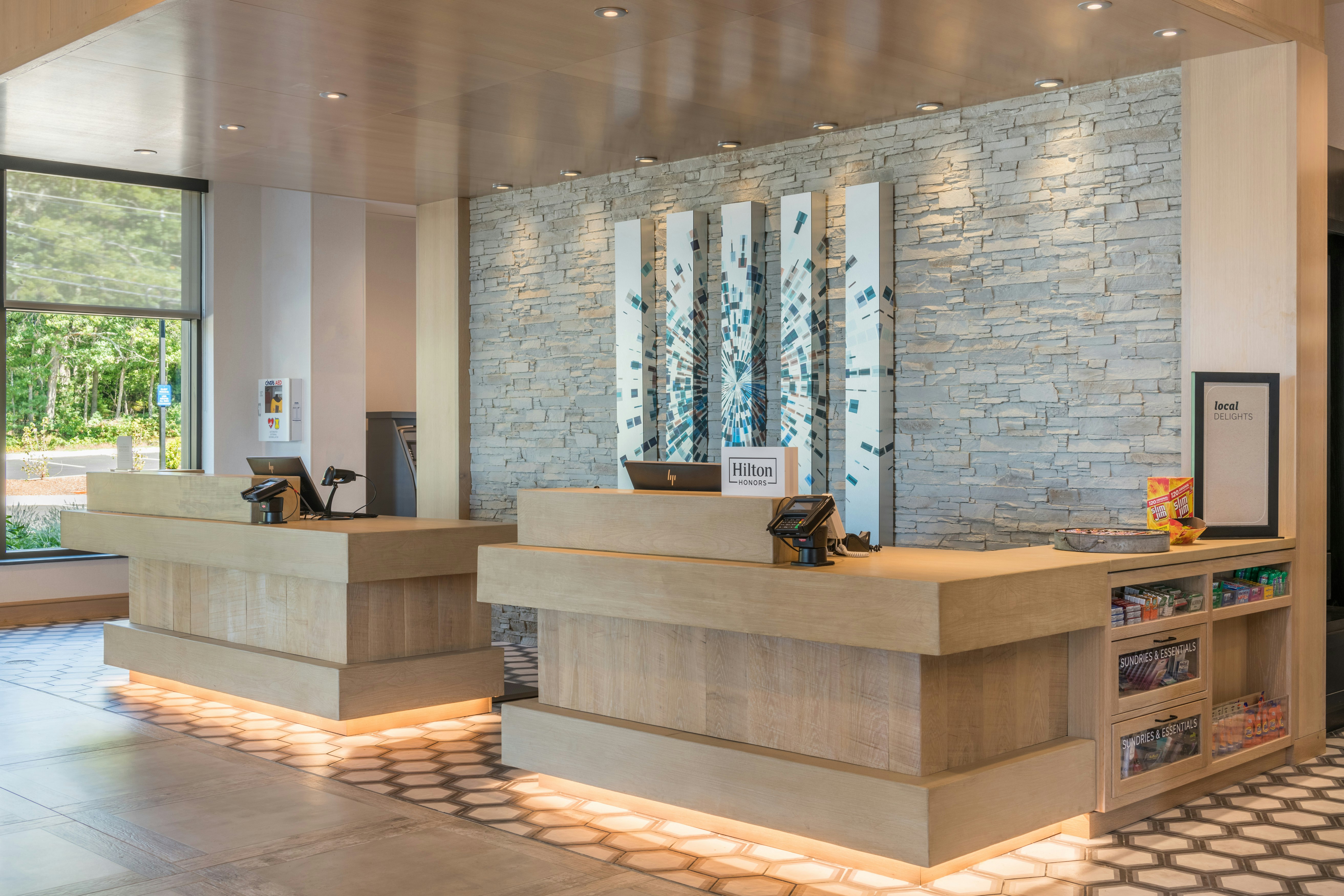Lobby at Hilton Garden Inn Boston Canton, Canton - MA