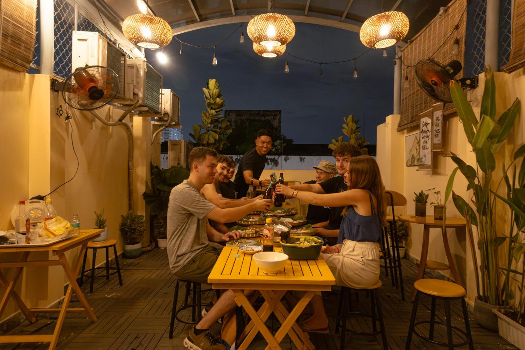 Saigon Authentic Hostel - City Walk, Cooking Class, Food Tour, Breakfast, Gym, Rooftop 30/35