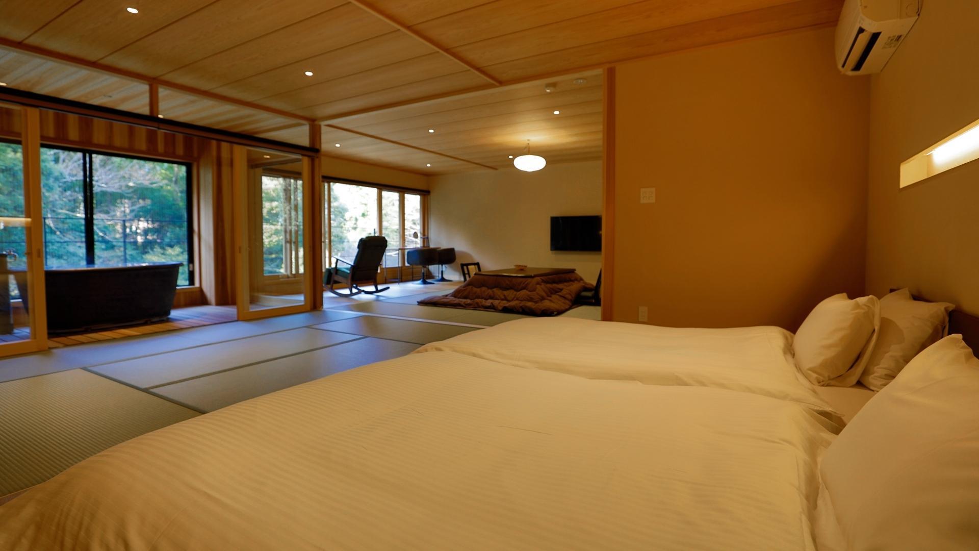 Japanese Western, Mountain, Guest Room, River View, Outdoor Bath