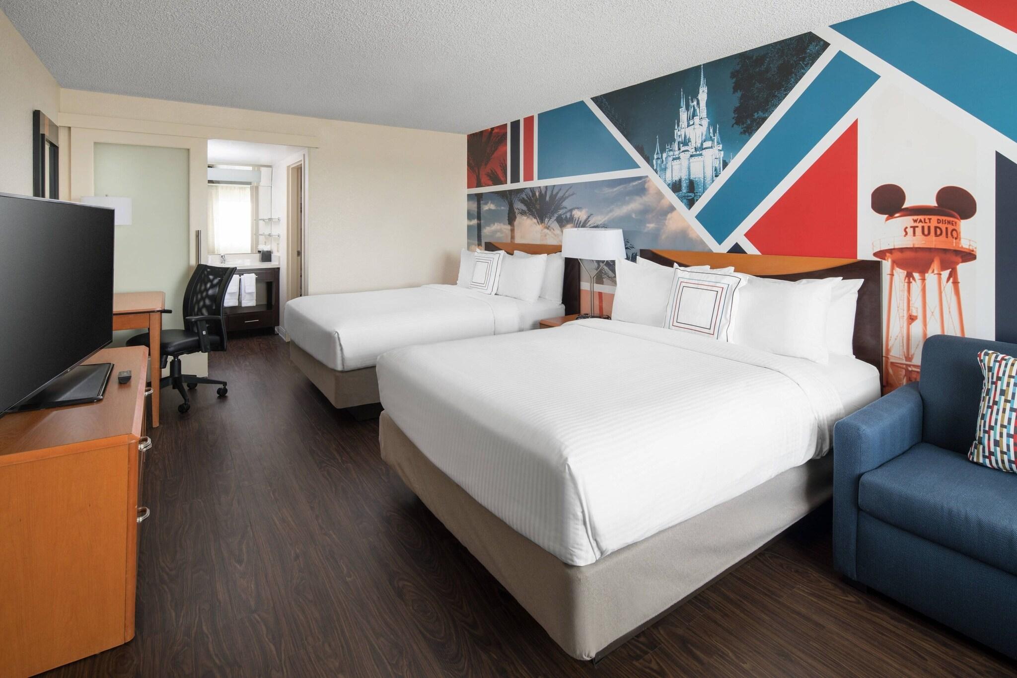 Theme, 2 Queen Beds، Fairfield Inn By Marriott Anaheim Resort 5/10