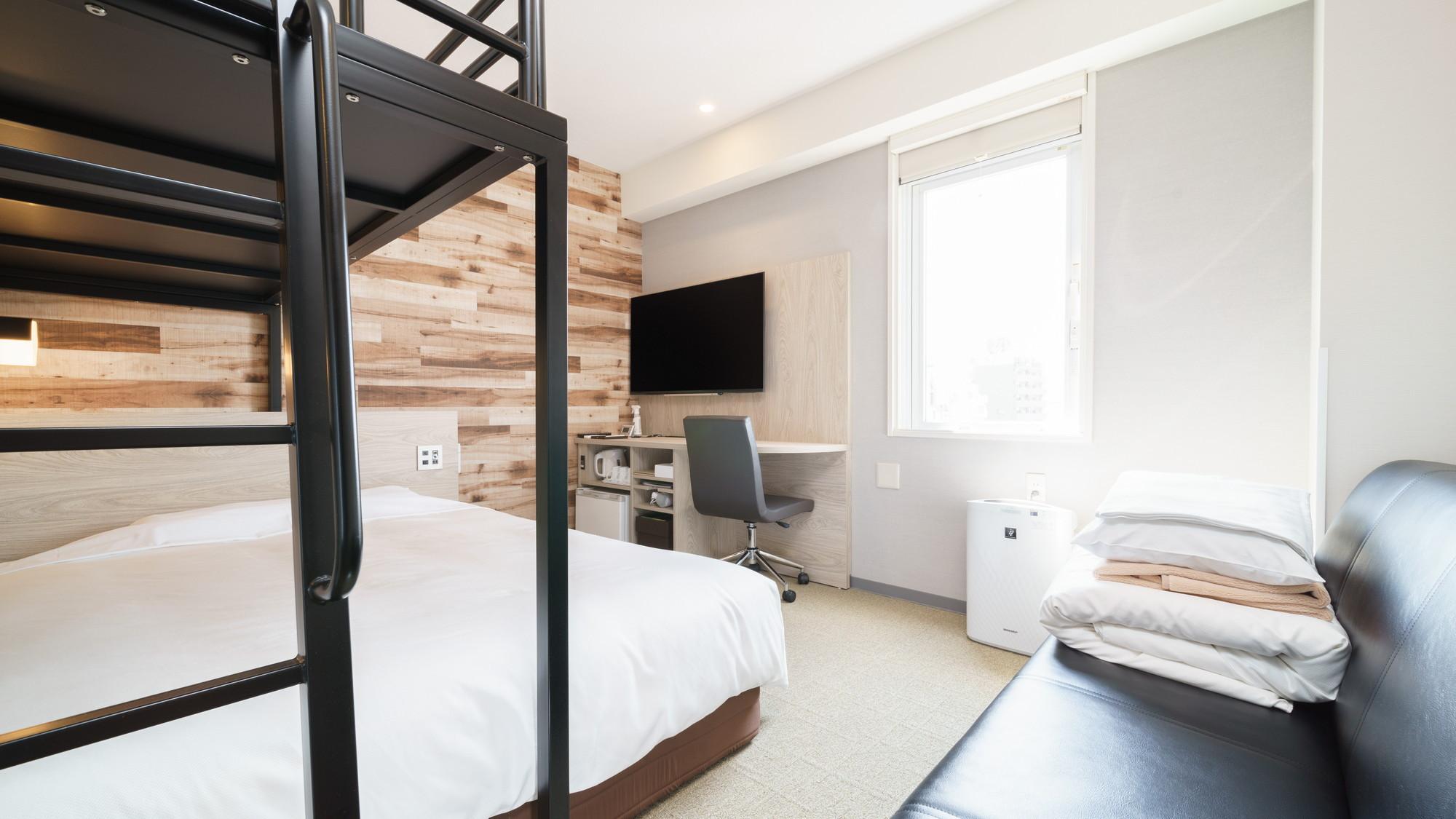 Room, Double or Single Bed, Bunk Bed, Sofa