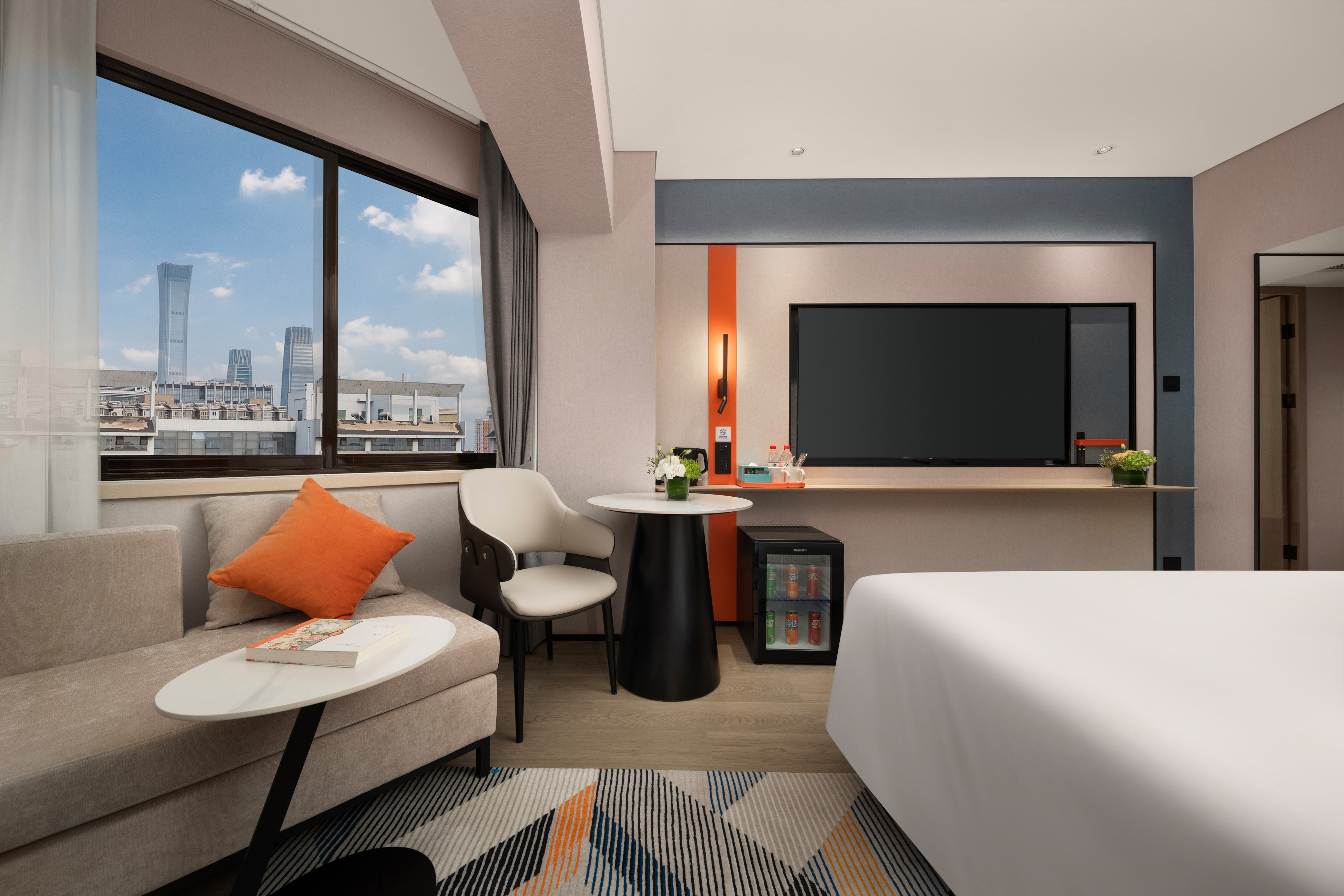غرفة قياسية بسرير كينج بإطلالة على المدينة، Holiday Inn Express Beijing Downtown 3/6