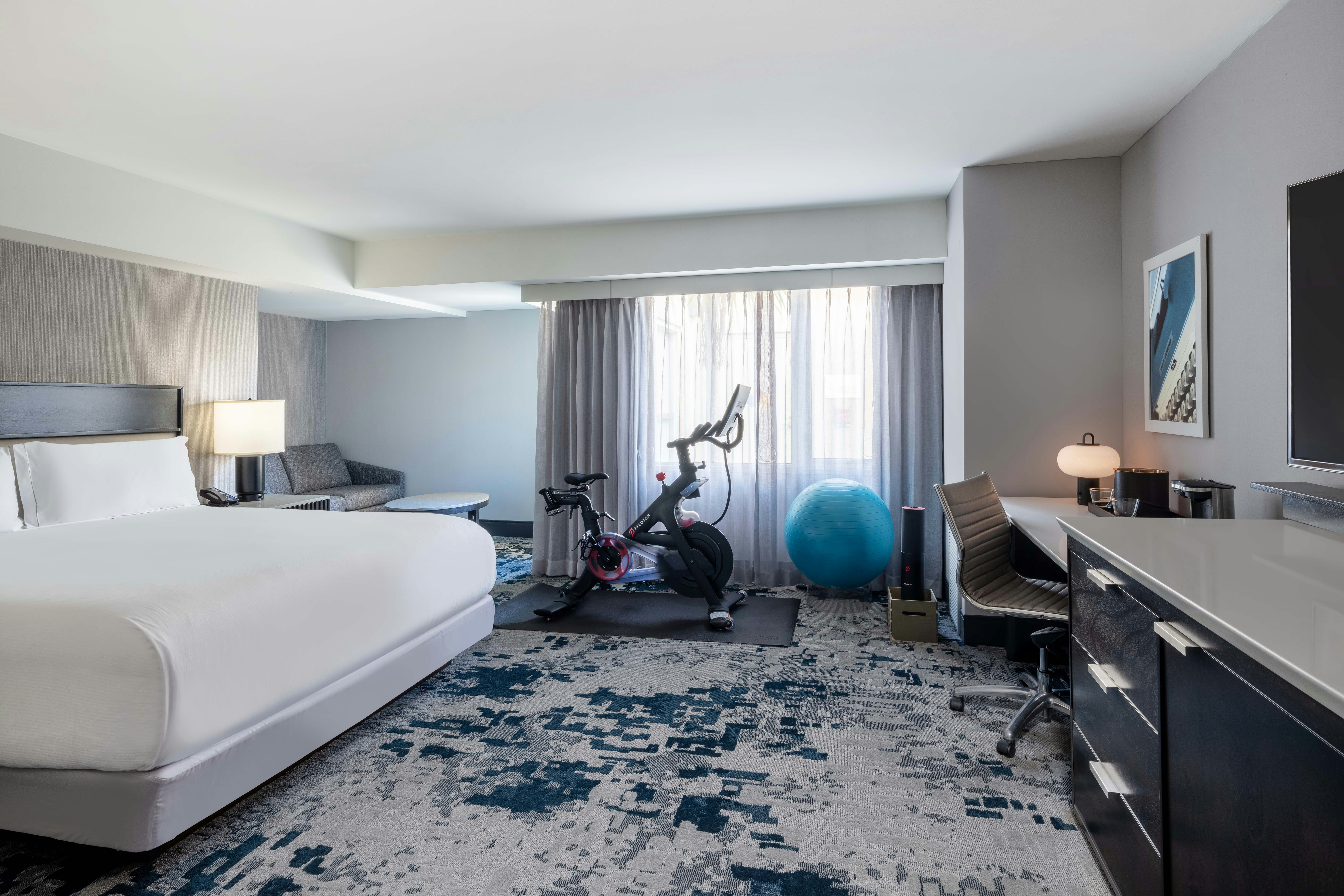 Room, King Bed, Peloton