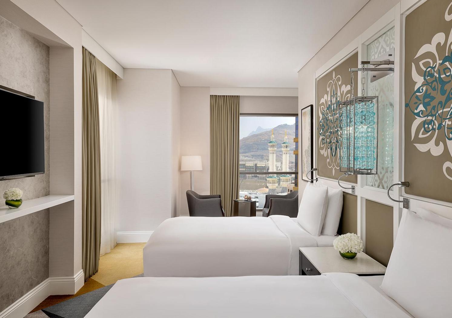 Room, Twin Beds, Partial Haram View