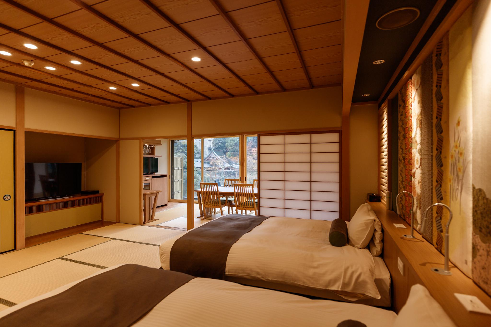 Japanese, Deluxe, 3 Futon Beds, Outdoor Bath