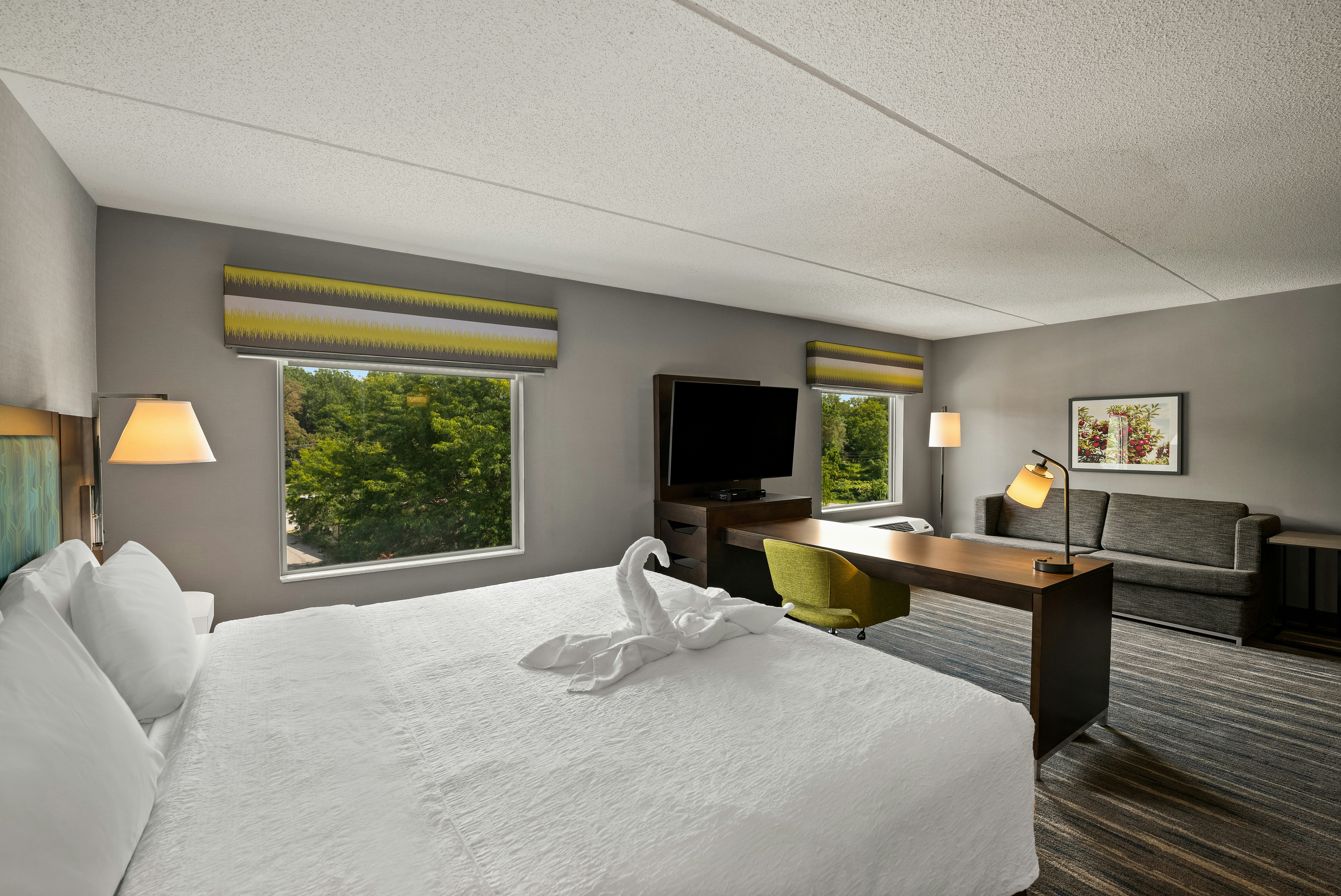 Studio, King Bed, Sofa