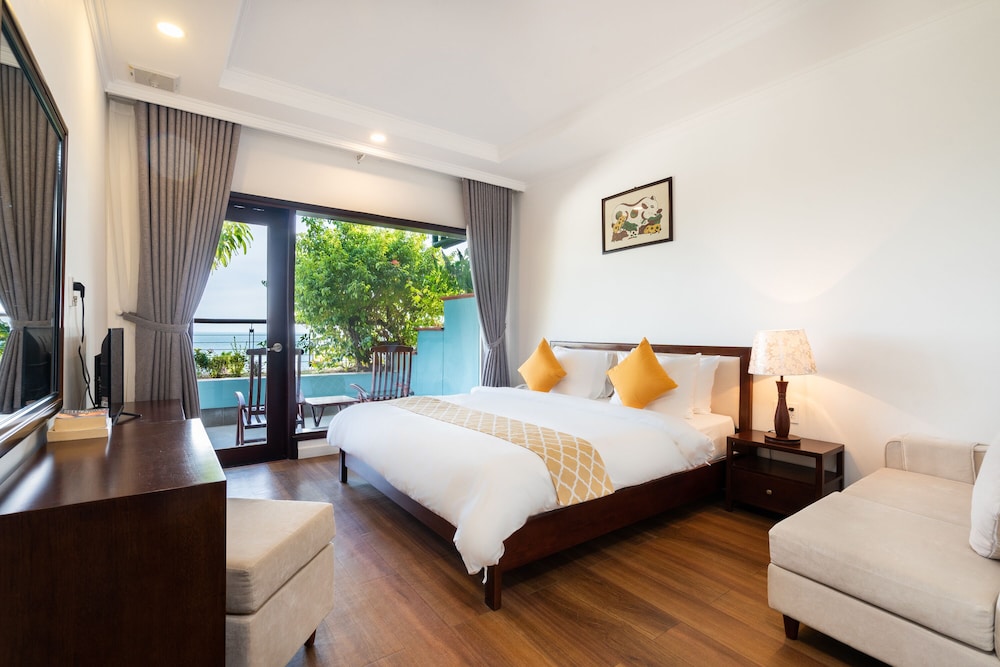 غرفة عائلية بسريرين مزدوجين بإطلالة على البحر، Hoang Ngoc Beach Resort 5/10