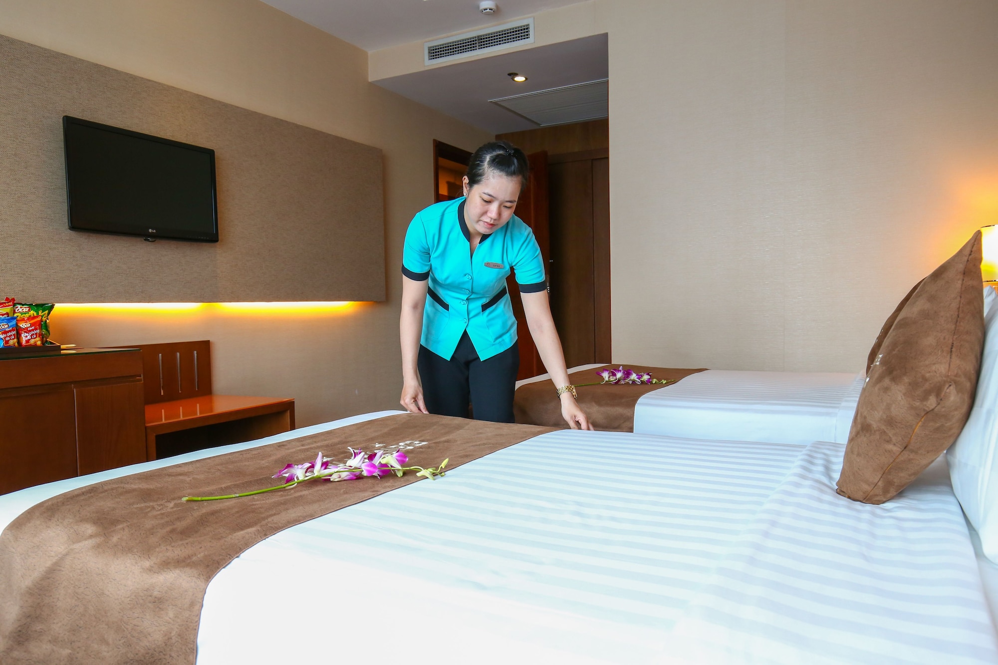 جناح عائلي بإطلالة على المدينة، Edenstar Saigon Hotel 6/9
