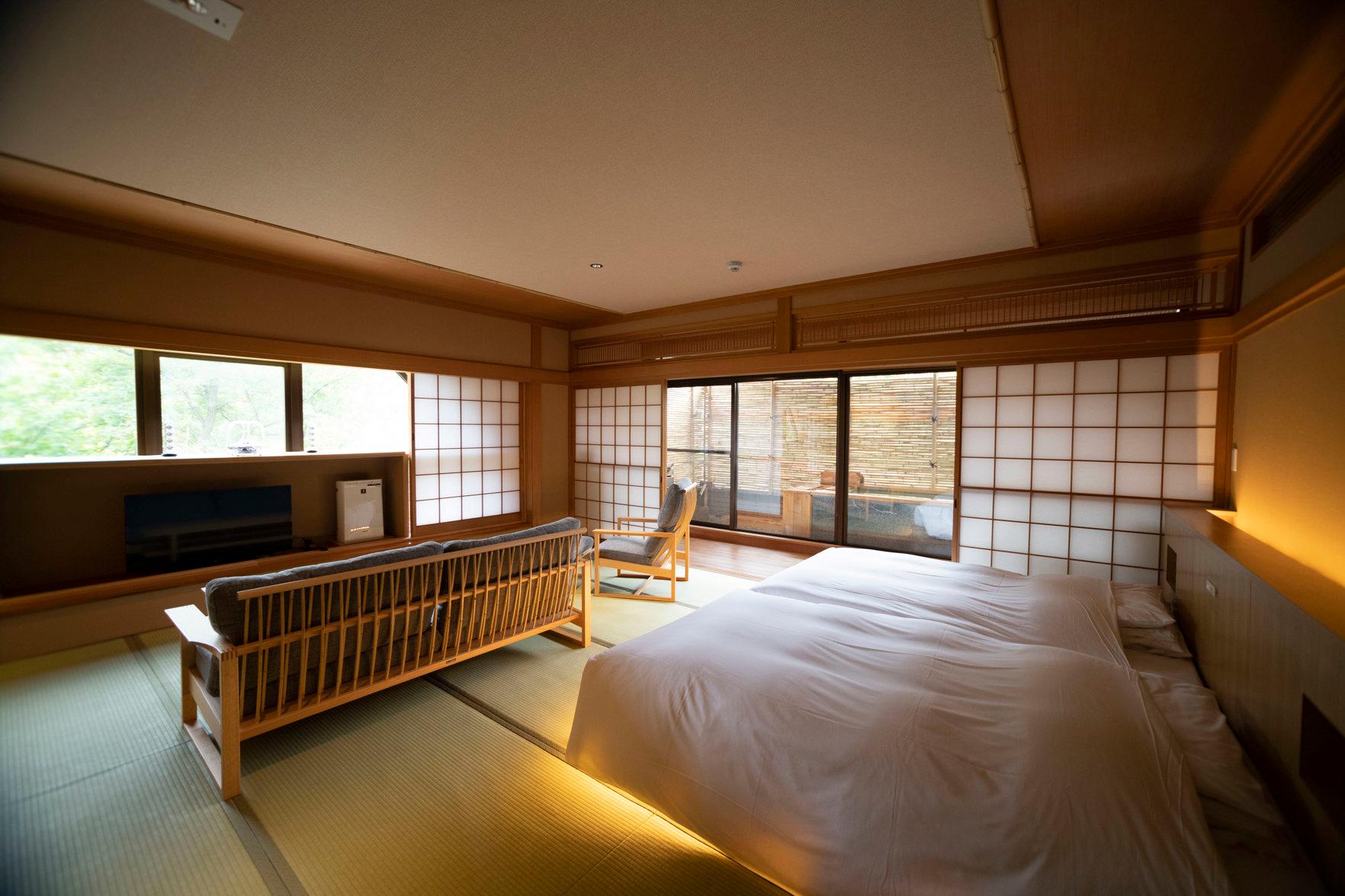 Japanese, Twin Beds, Outdoor Bath