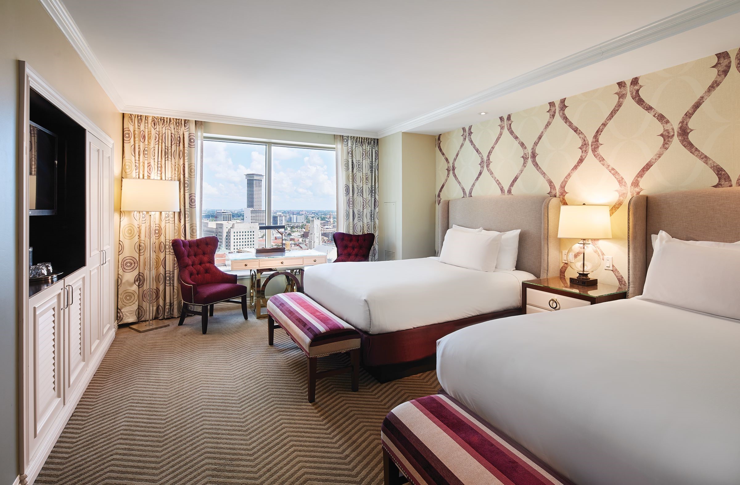 Harrahs, Luxury, 2 Queen Beds, City View