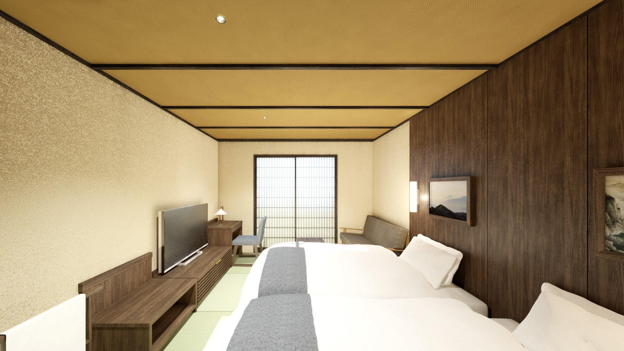 Japanese, Forest, Standard, Mansion, Twin Beds