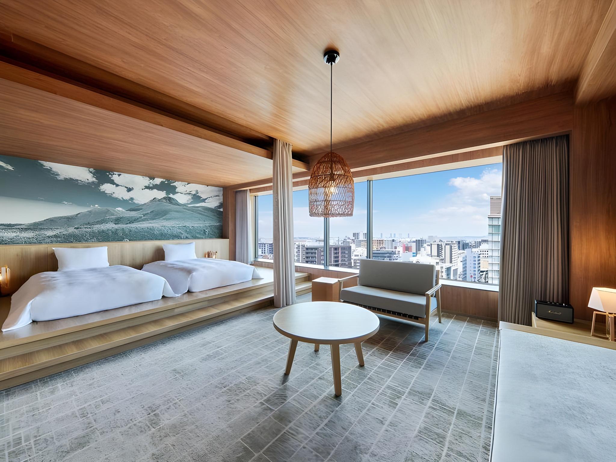 Premium, Twin Beds, Riverside, Sky Floor