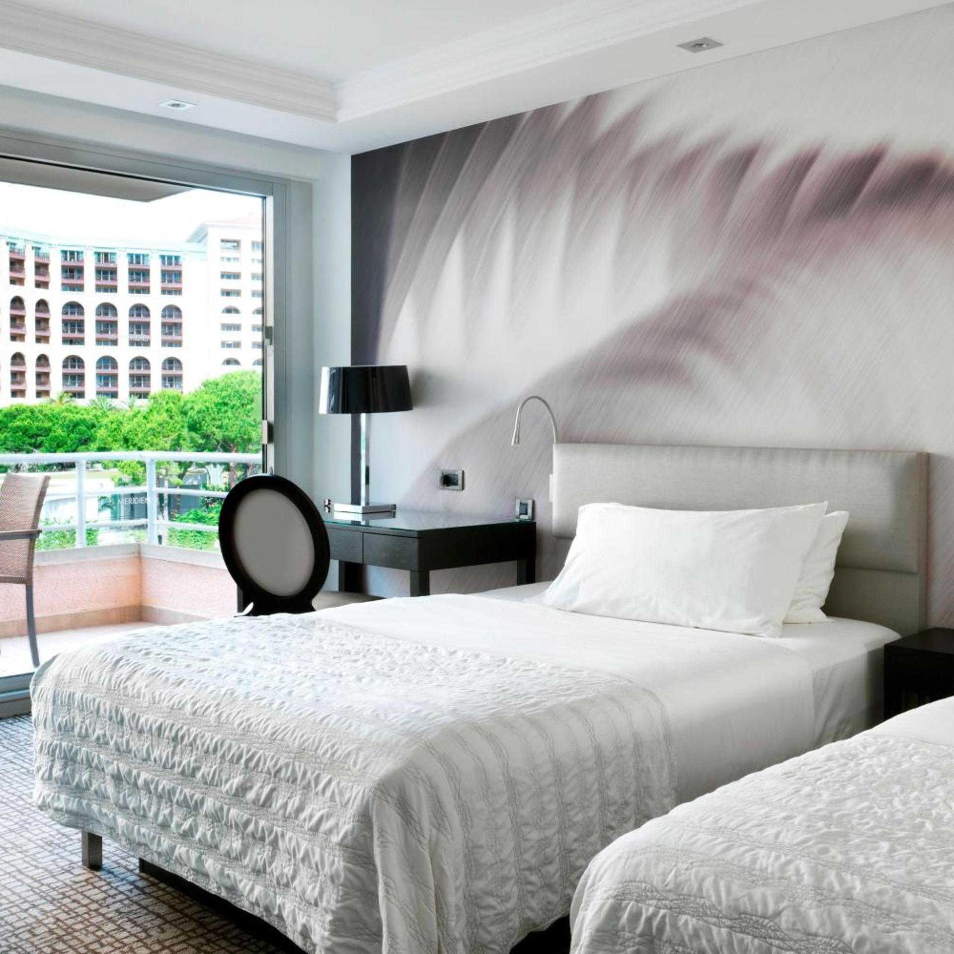 Guest Room, Deluxe, 2 Double Beds, Partial Sea View, Balcony