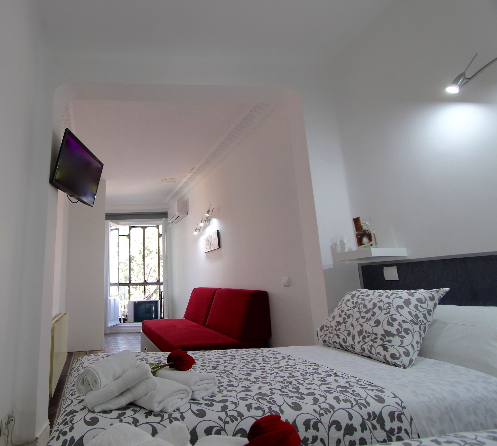 Studio, Single, Double Bed