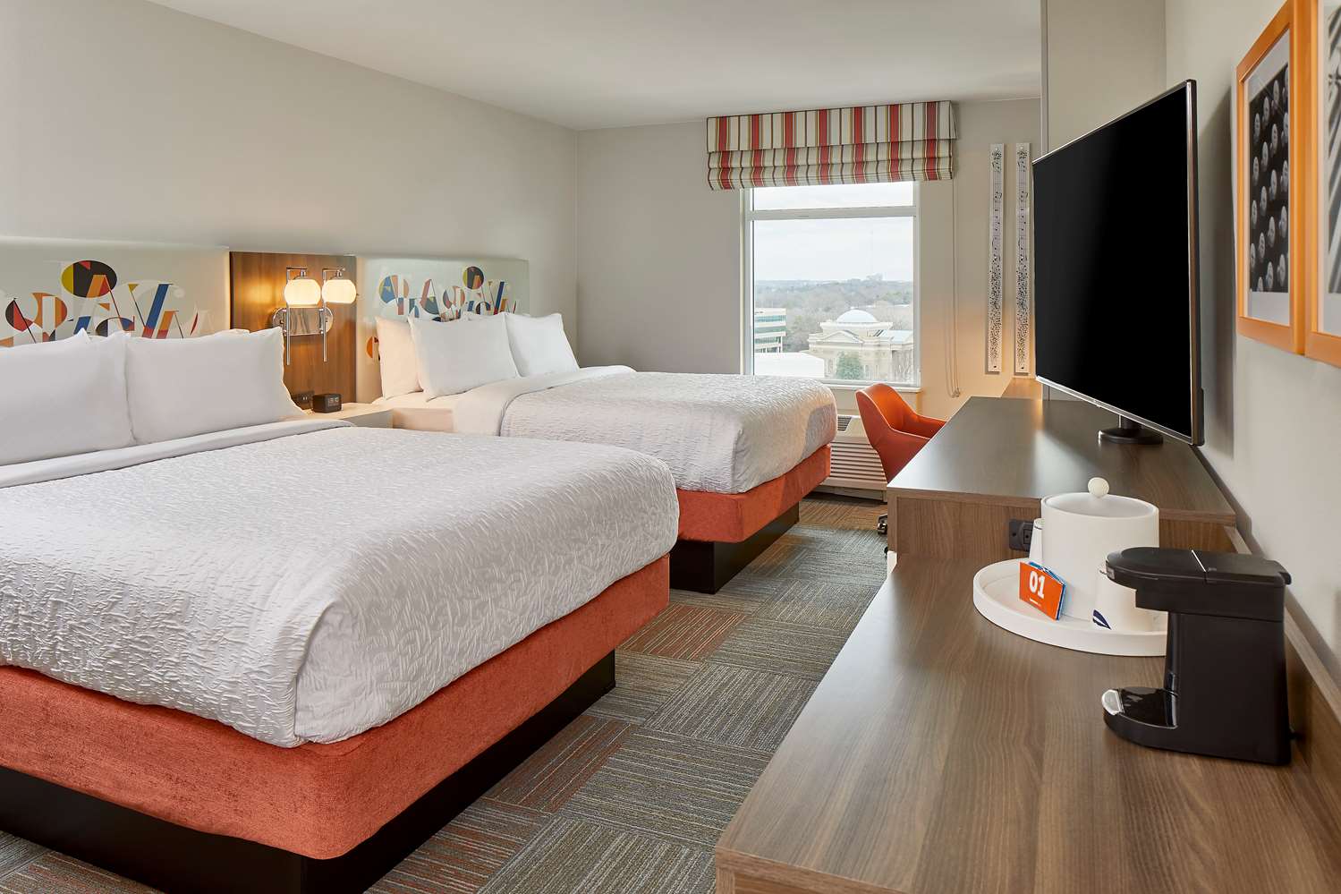 Room, 2 Queen Beds, Partial City View, Accessible
