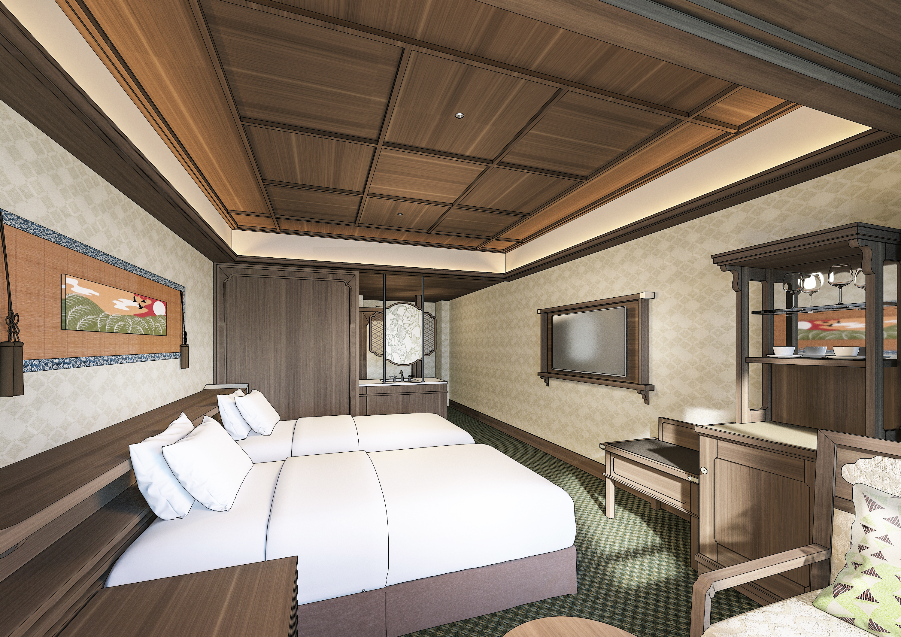 Superior, Twin Beds, Garden View, West Wing