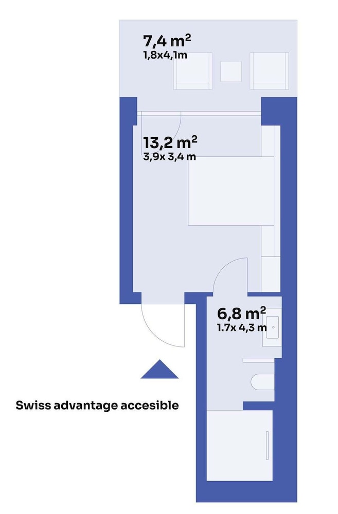 Swiss, Double Bed, Accessible