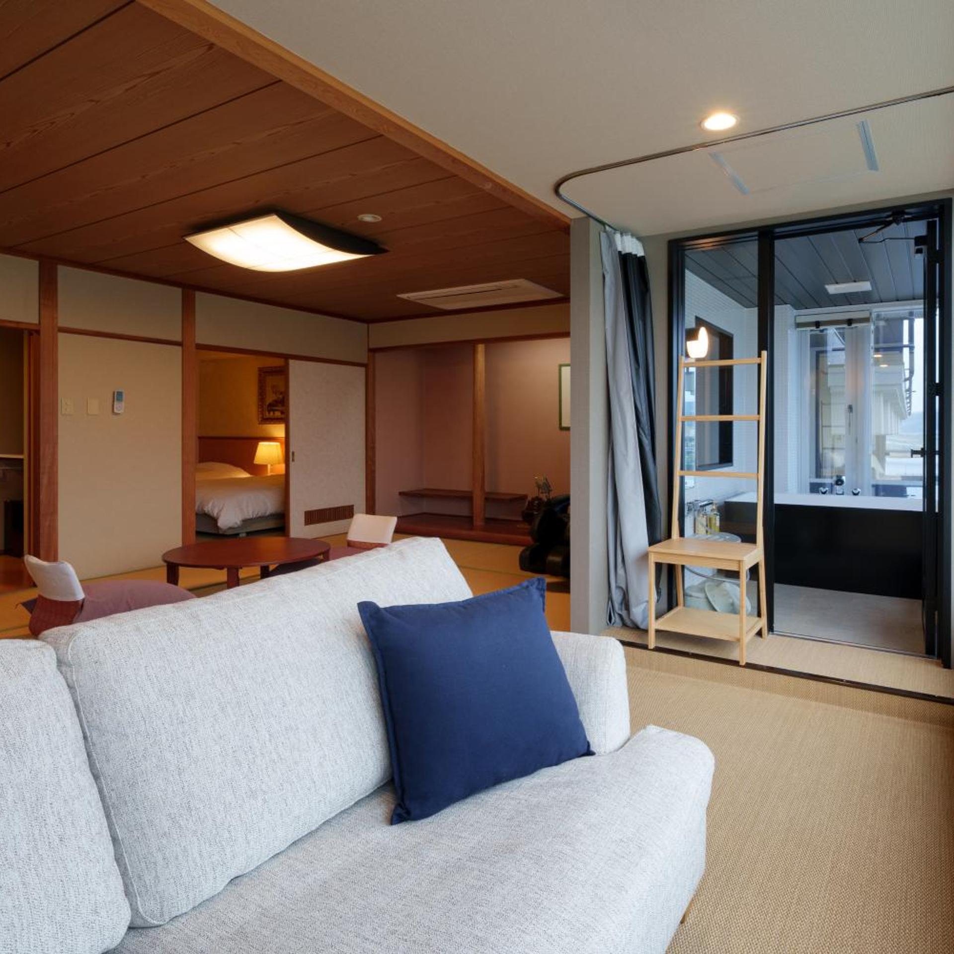 Japanese Western, Premium, River View, Hot Spring Bath