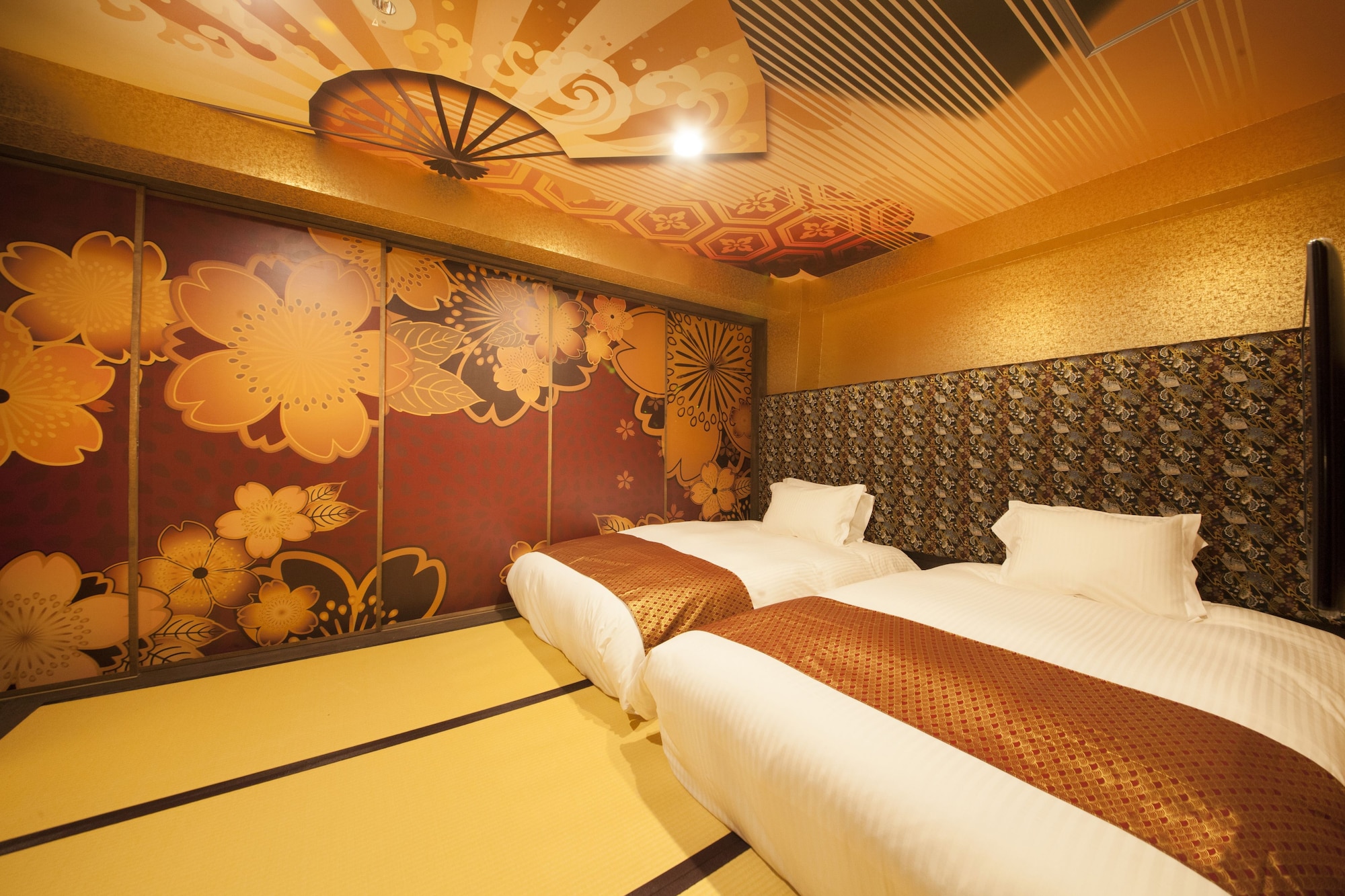 Semi Room, Japanese, Sakura, Family, Twin Beds, 2 Semi Double Beds, 2 Bunk Beds, Sofa, Main Building