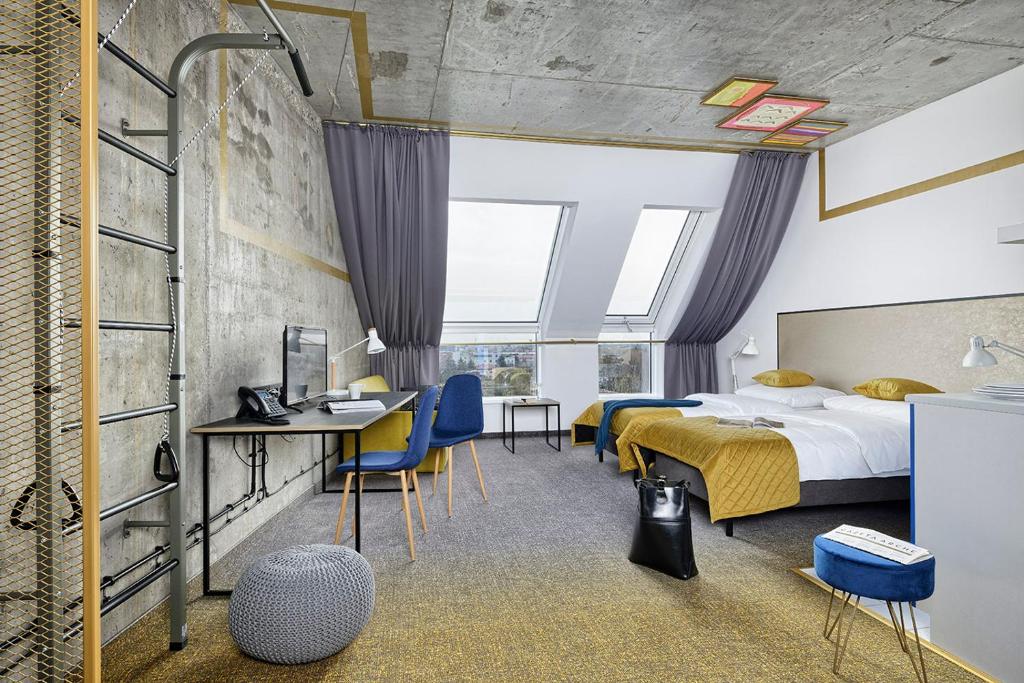 غرفة ديلوكس مفردة بسرير مزدوج، Arche Hotel Geologiczna 3/4