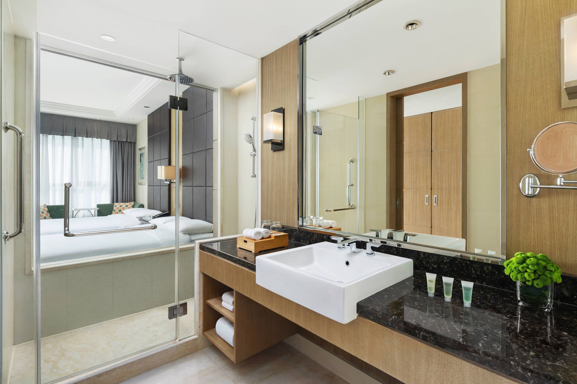 غرفة بريميير بسريرين منفصلين بإطلالة على المدينة، Courtyard Kunshan 2/3