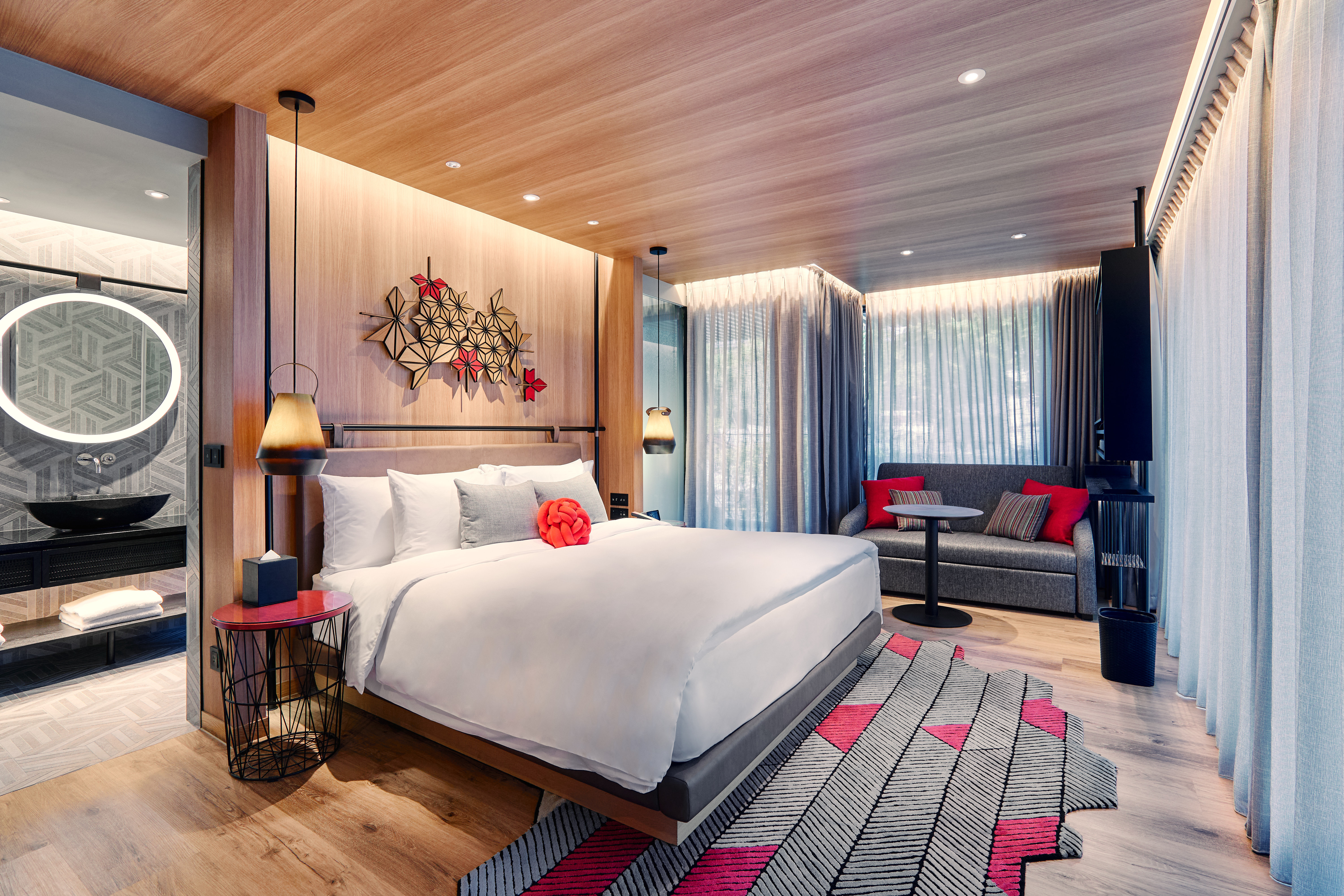 غرفة بريميوم بسرير كينج مع أريكة، Hotel Indigo Alishan 2/7