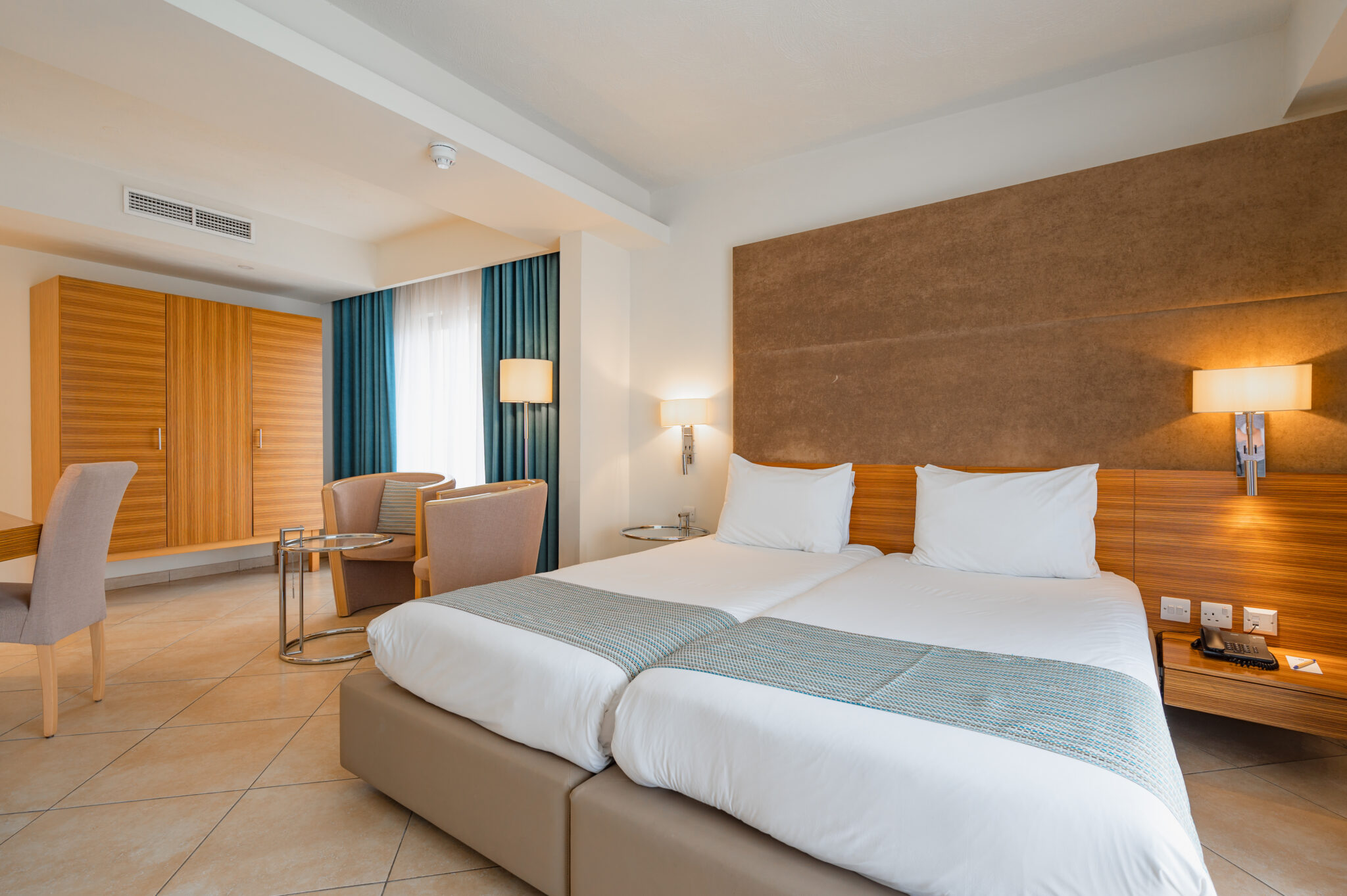 Room, Single, Double Bed, Balcony