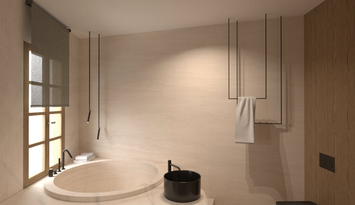 INTERIOR, 1 BEDROOM, FAMILY SUITE, OLD TOWN VIEW, BALCONY, BATHTUB