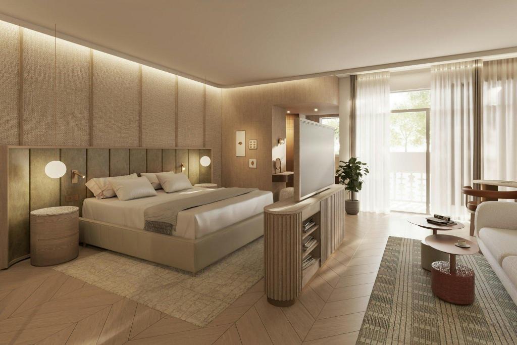1 Bedroom, Junior Suite, King Bed, Side Pool View, Sofa, Balcony