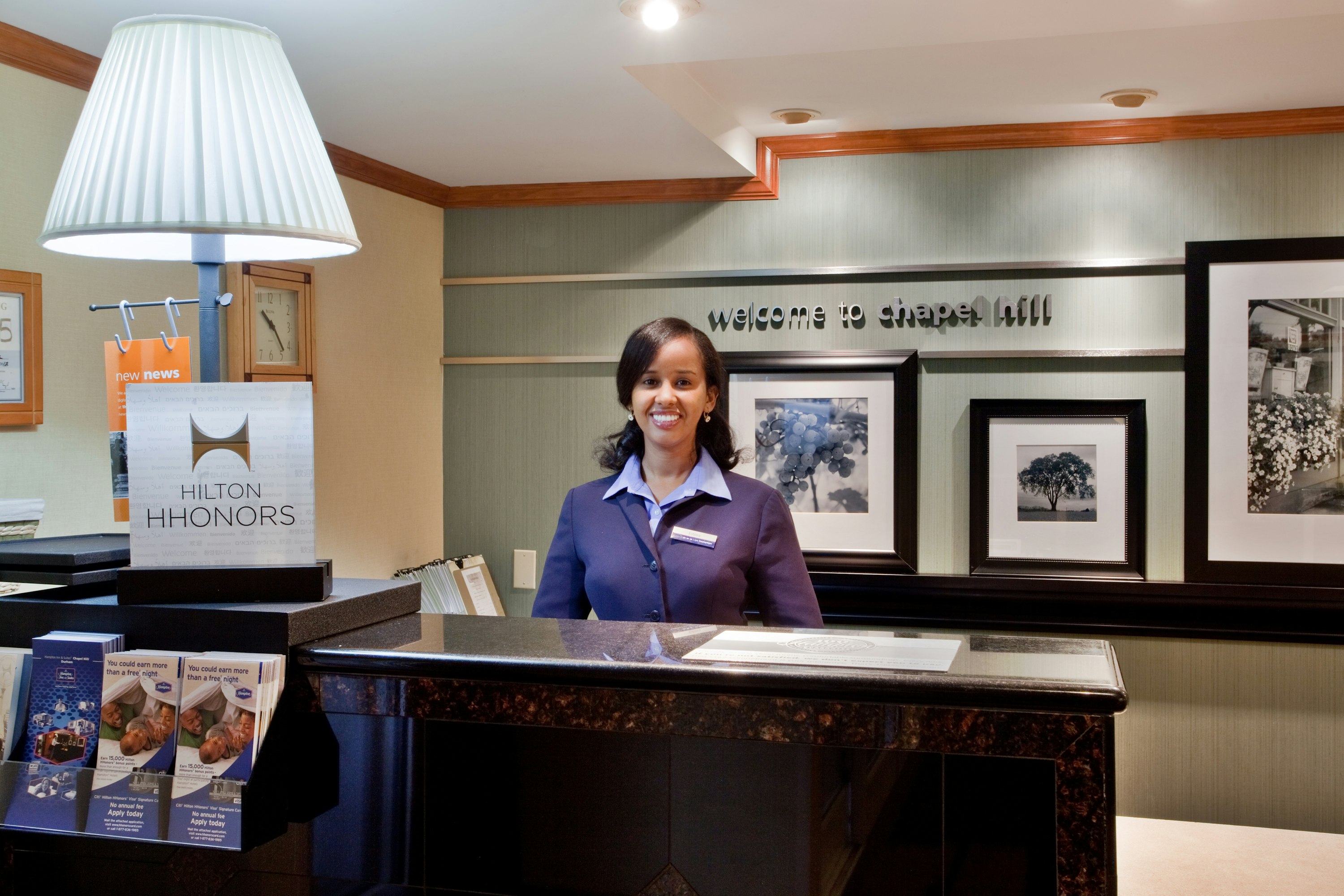 Lobby at HAMPTON INN AND SUITES CHAPEL HILL DRUHAM, CHAPEL HILL - NC