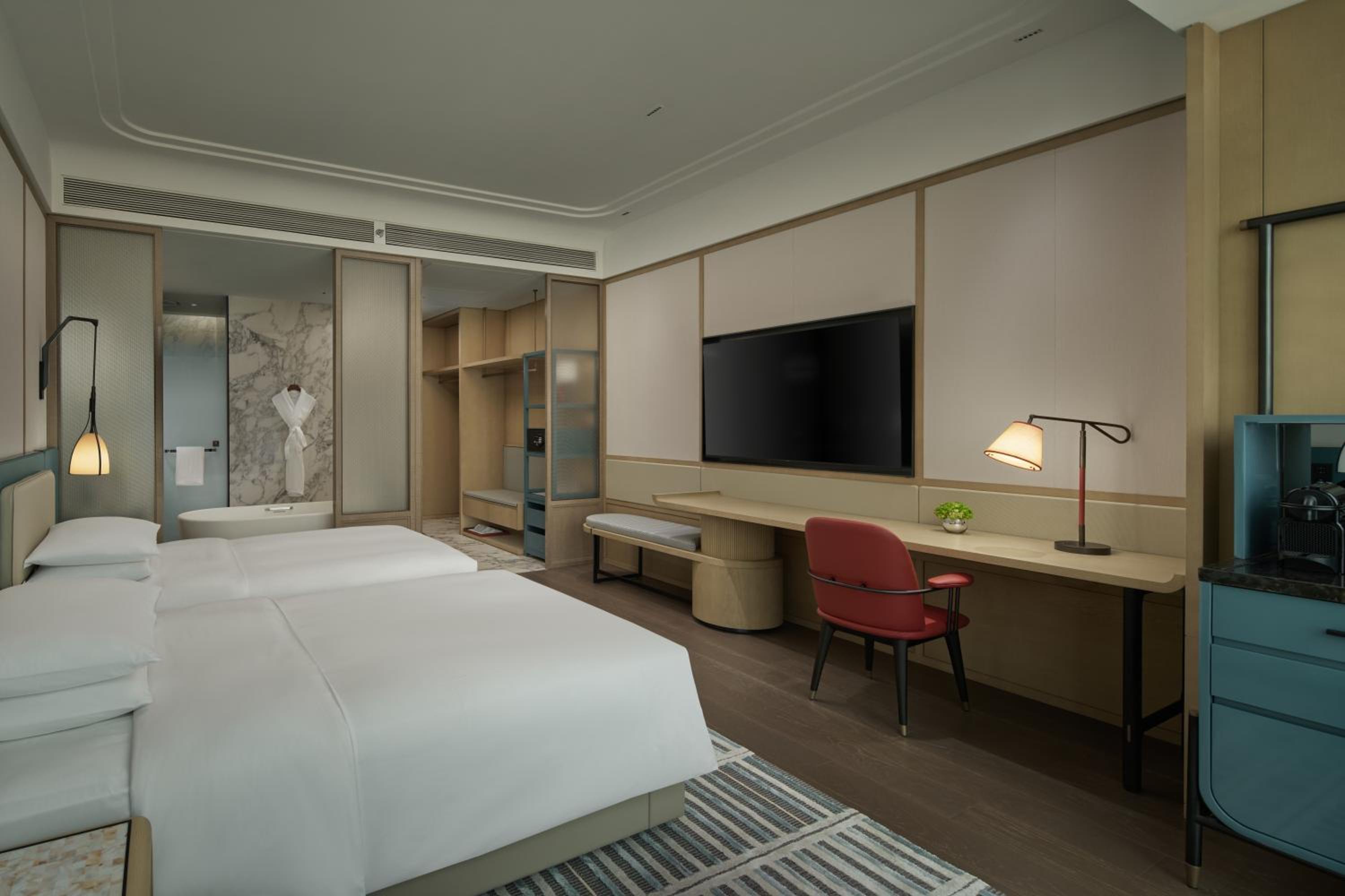 Room, Twin Beds, Macau View