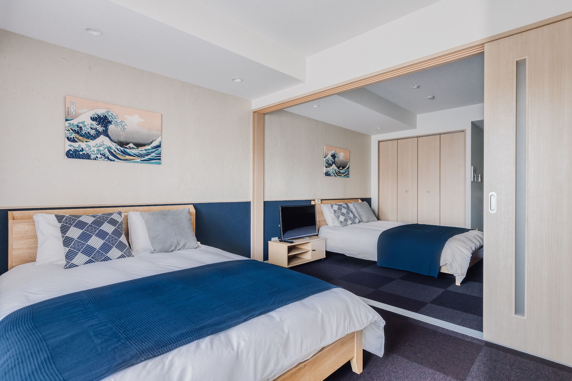 غرفة بريميوم بسريرين مزدوجين مع أريكة، Bon Condo Namba Nipponbashi 3/10