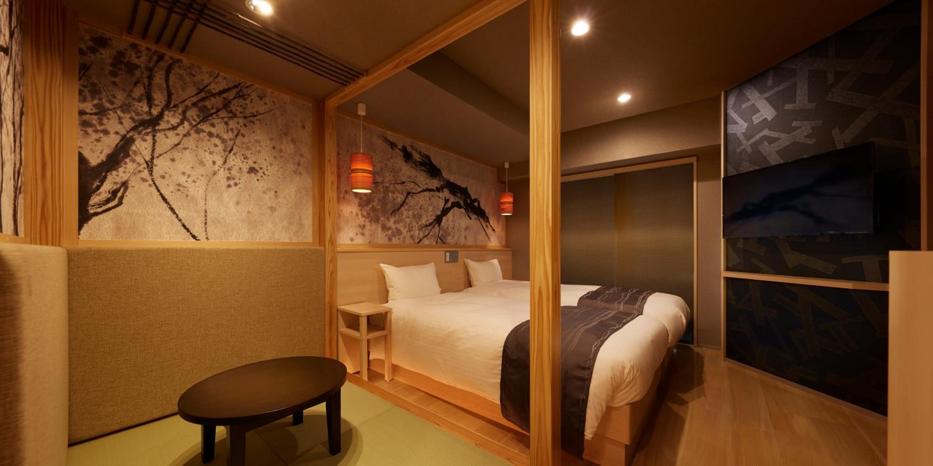 JAPANESE, MODERN, TWIN BEDS