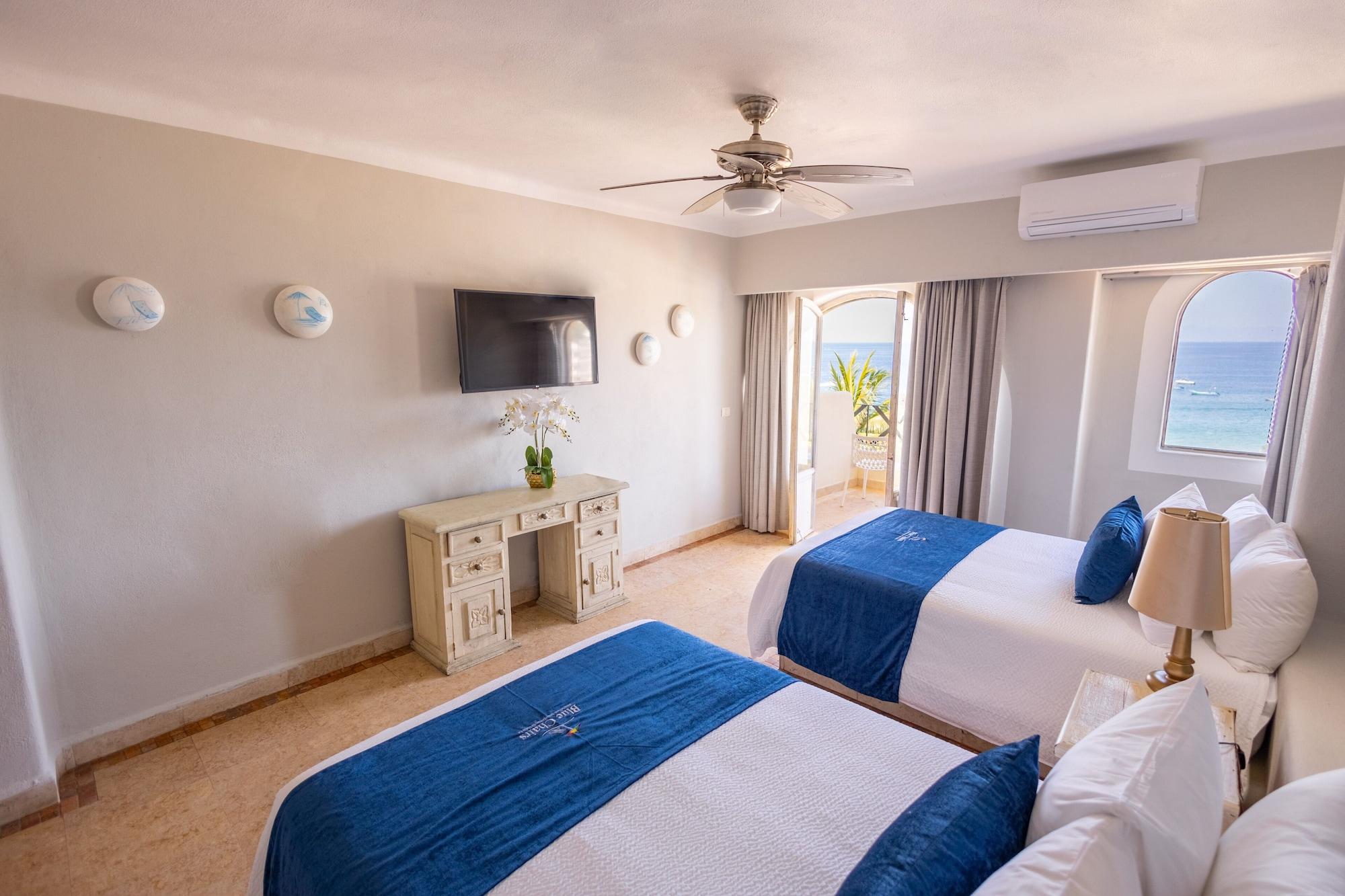 Splendor, Blue, 2 Queen Beds, Sea Front