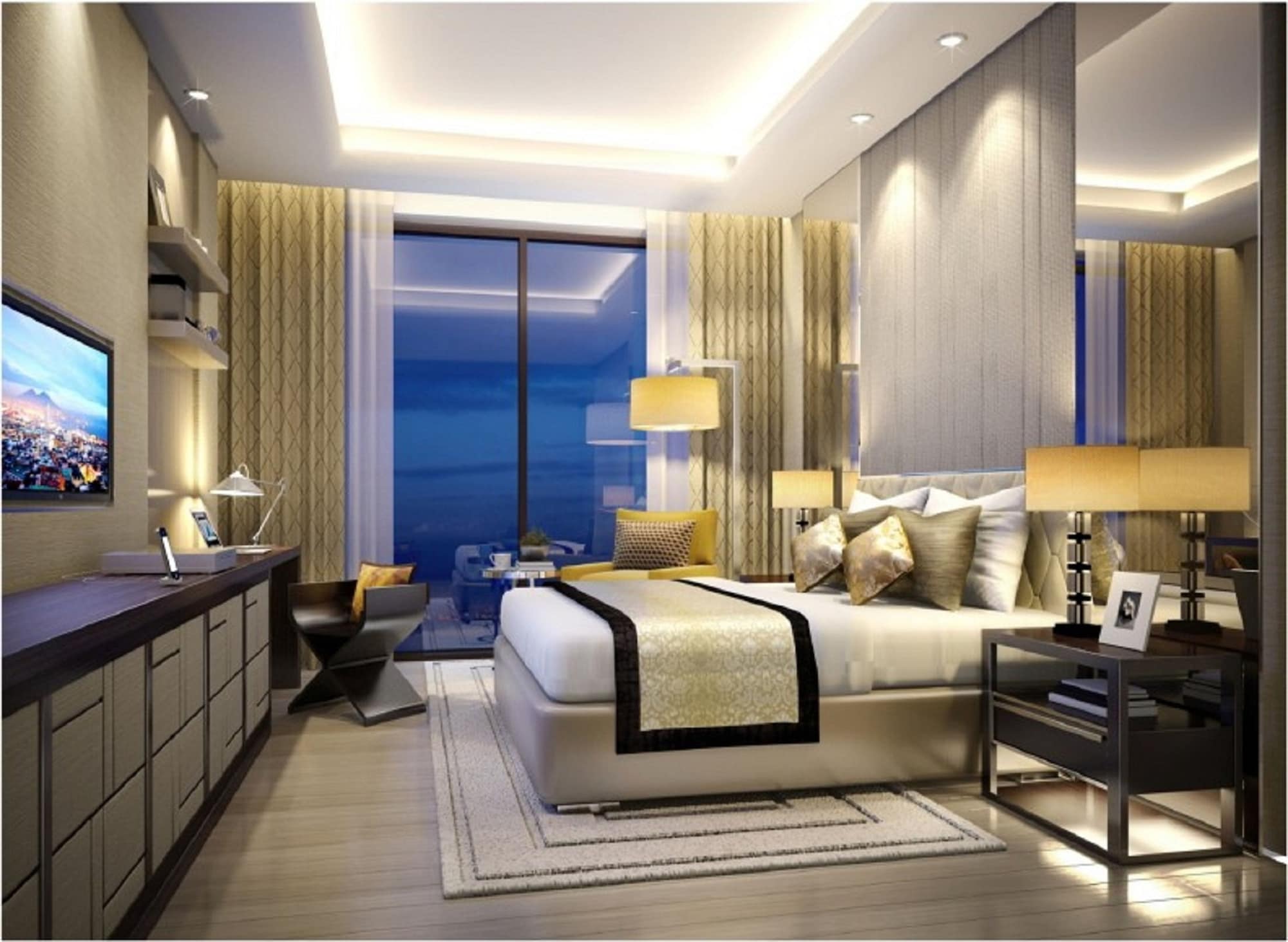 غرفة تنفيذية بسرير كينج بغرفة نوم واحدة، Ascott Heng Shan Shanghai 5/6
