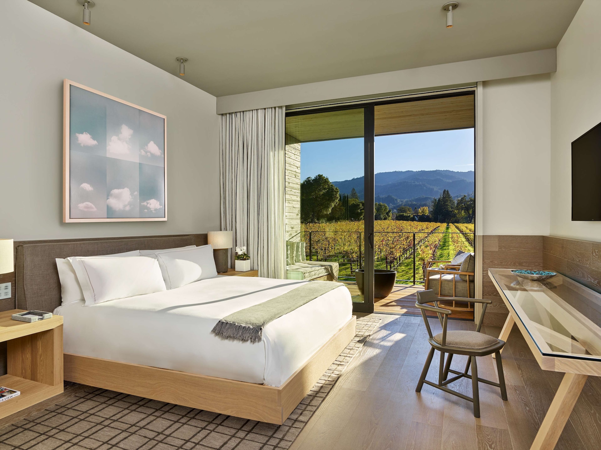 Room, King Bed, Vineyard View, Balcony, High Floor