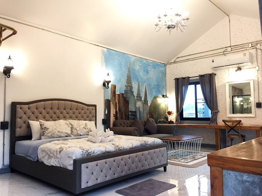 غرفة عائلية بسرير كوين وسرير فردي، Home Ayutthaya 2/3