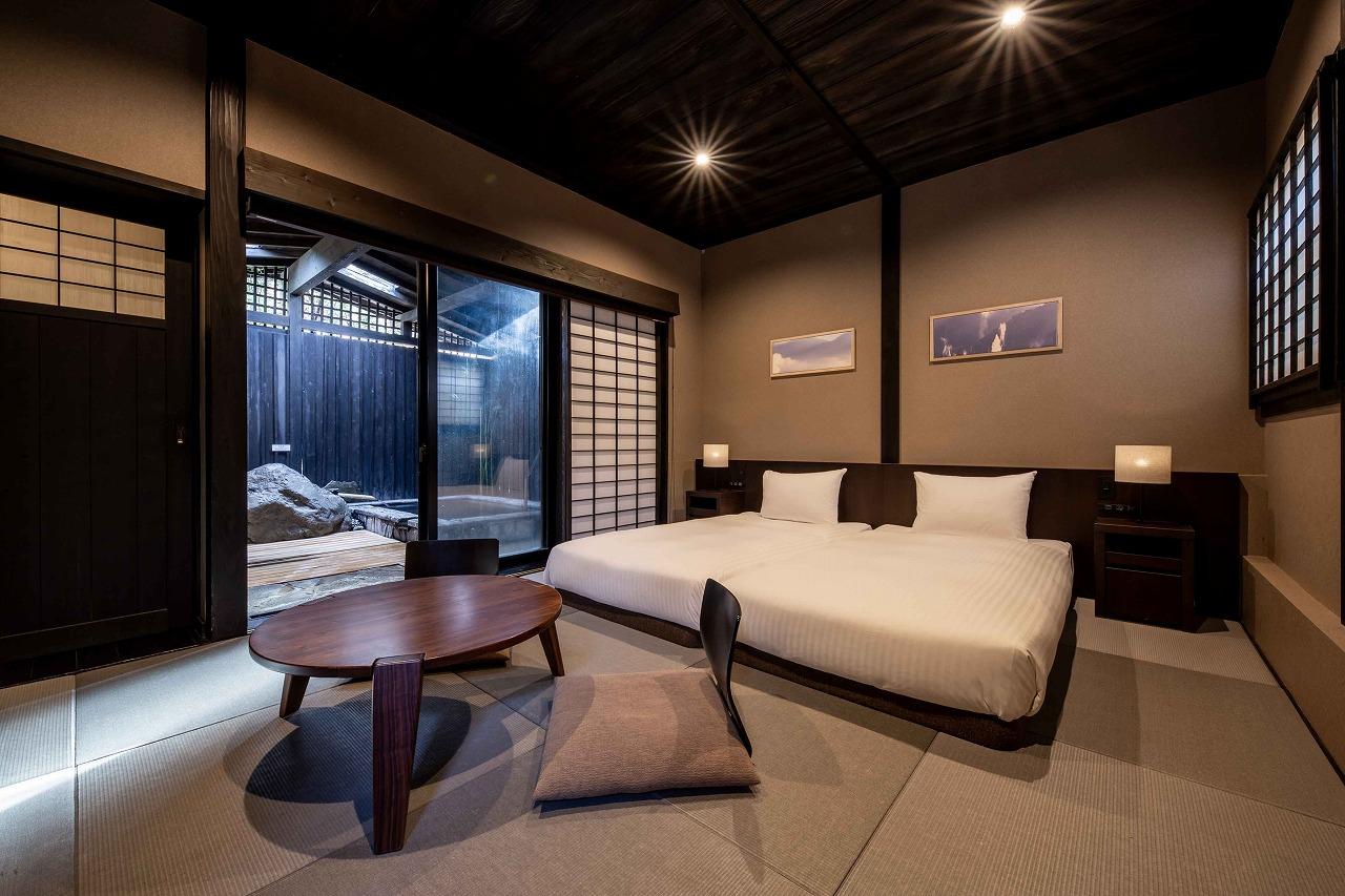 Japanese Western, Deluxe, Convertible Double Bed, Outdoor Bath