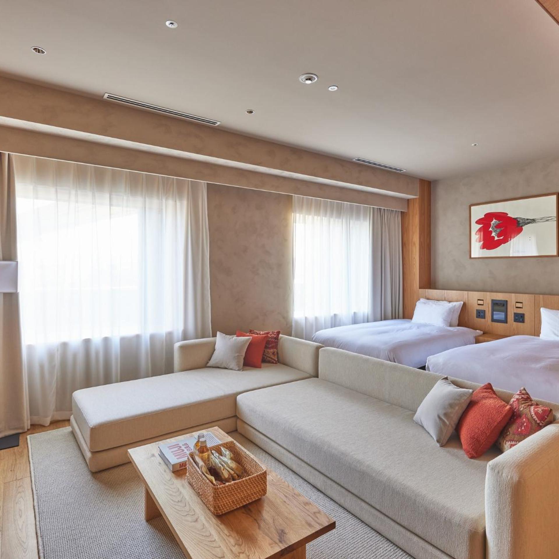 Deluxe, Twin Beds, Hinoki Bath