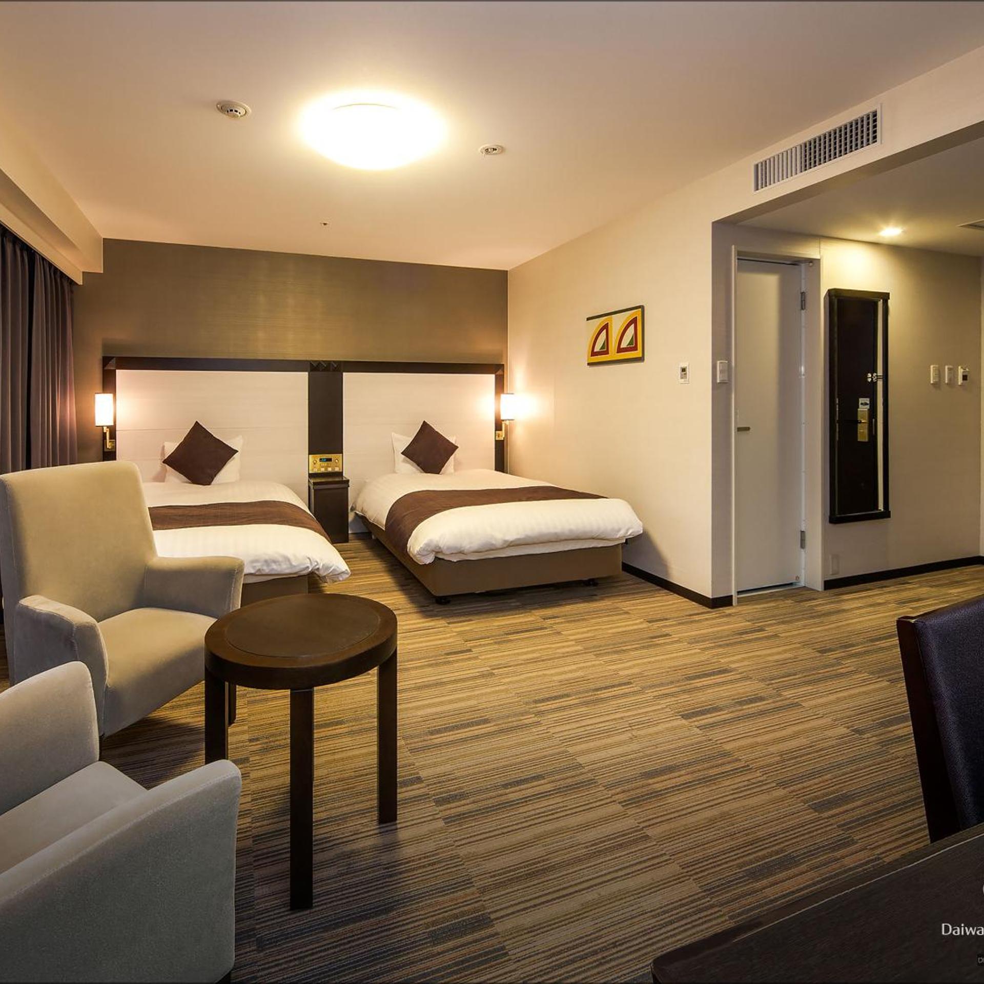 غرفة قياسية مفردة بسريرين منفصلين للمدخنين، Daiwa Roynet Hotel 2/5