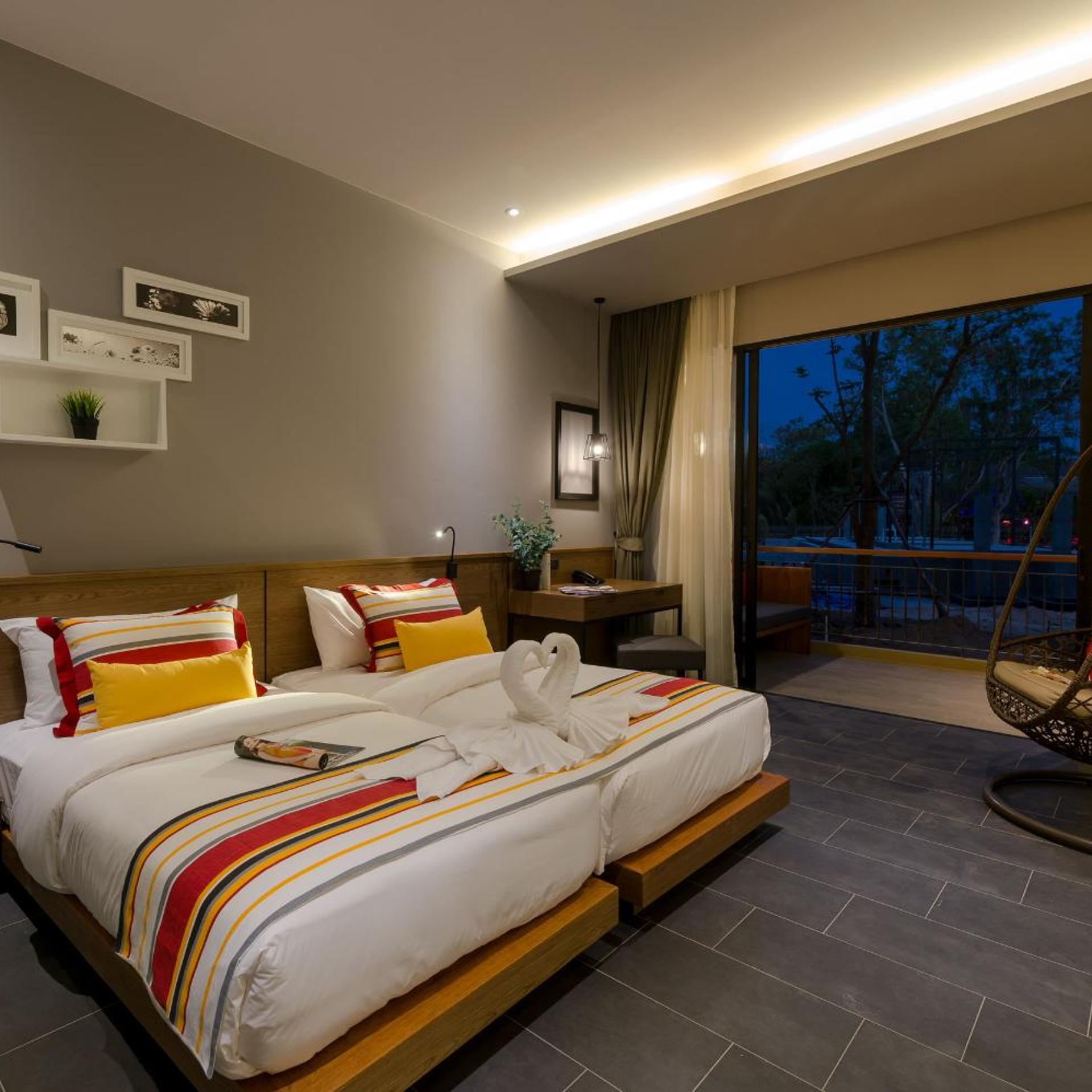 غرفة ديلوكس بسرير مزدوج أو سريرين منفصلين، The Gallery Hotel Naiharn 8/10
