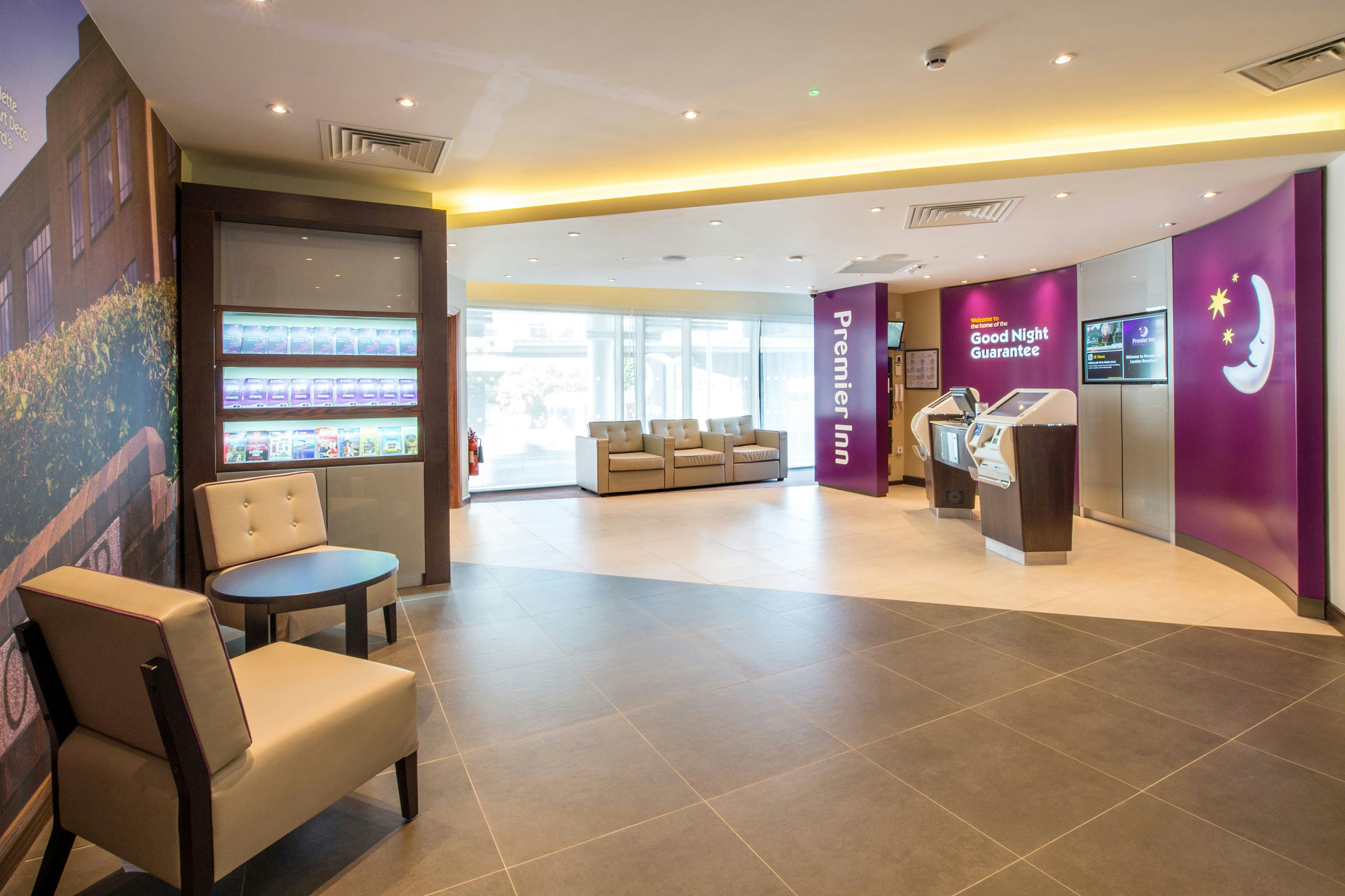 Lobby at Premier Inn London Brentford hotel, LONDON