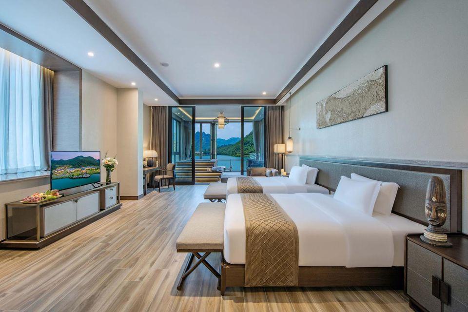 2 Rooms, Type B, Luxury, Suite, Villa, 2 Double Beds, Living Area