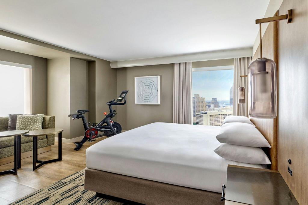 Guest Room, King Bed, Sofa, Peloton
