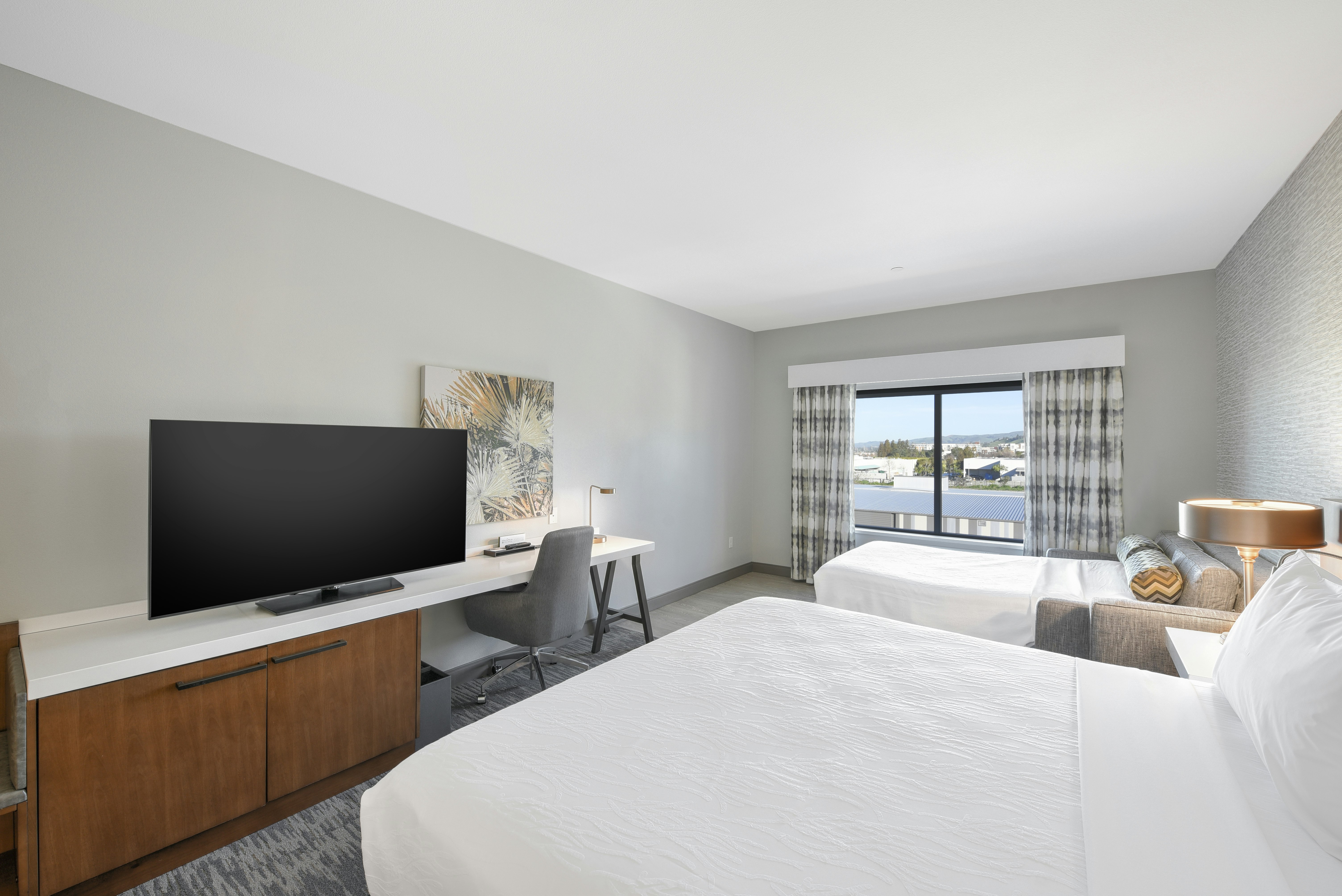 غرفة بسريرين كوين، Hilton Garden Inn Fremont CA 2/5